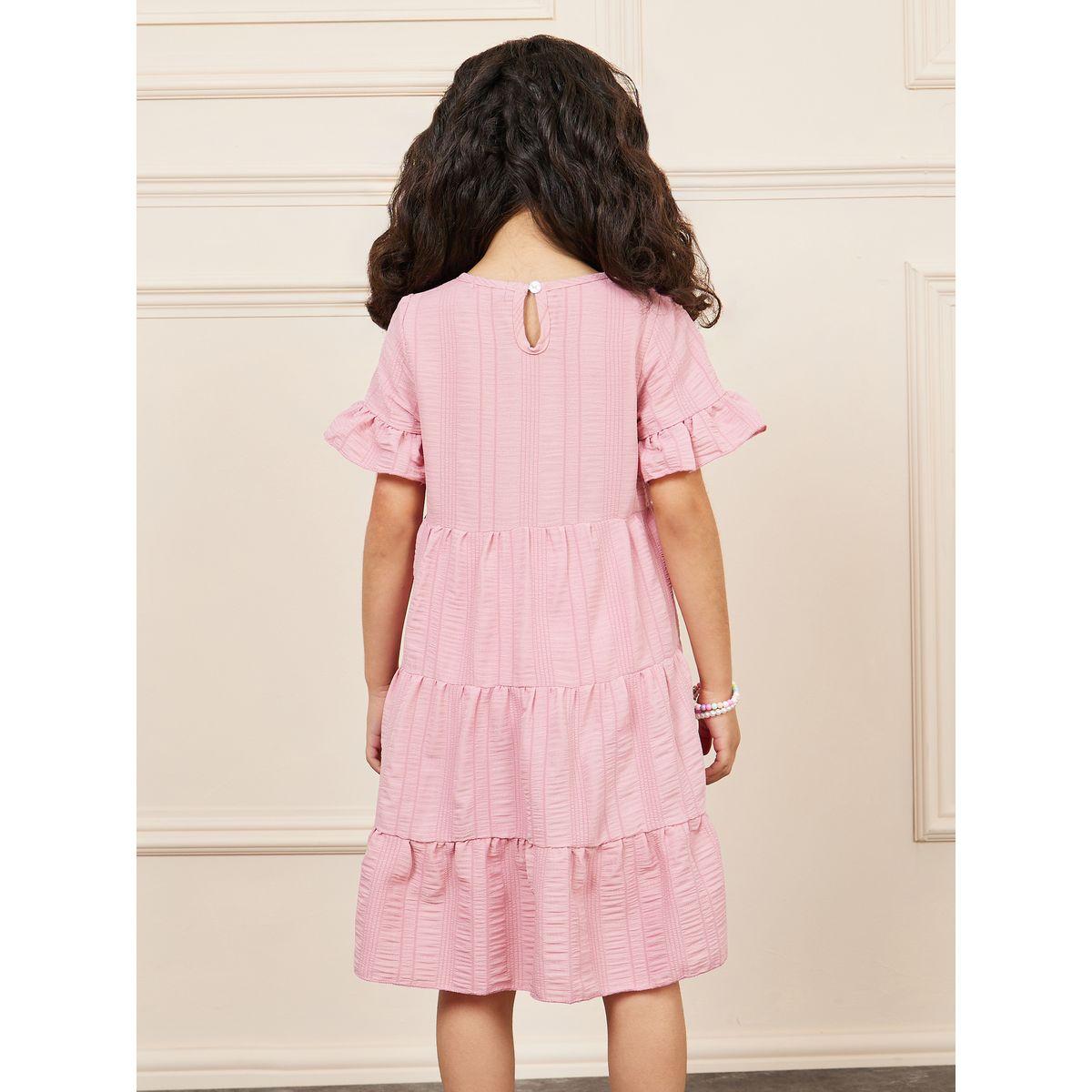 Styli Textured Stripe Detail Tiered Dress-girls-clothing-dressesandjumpsuits-image-4