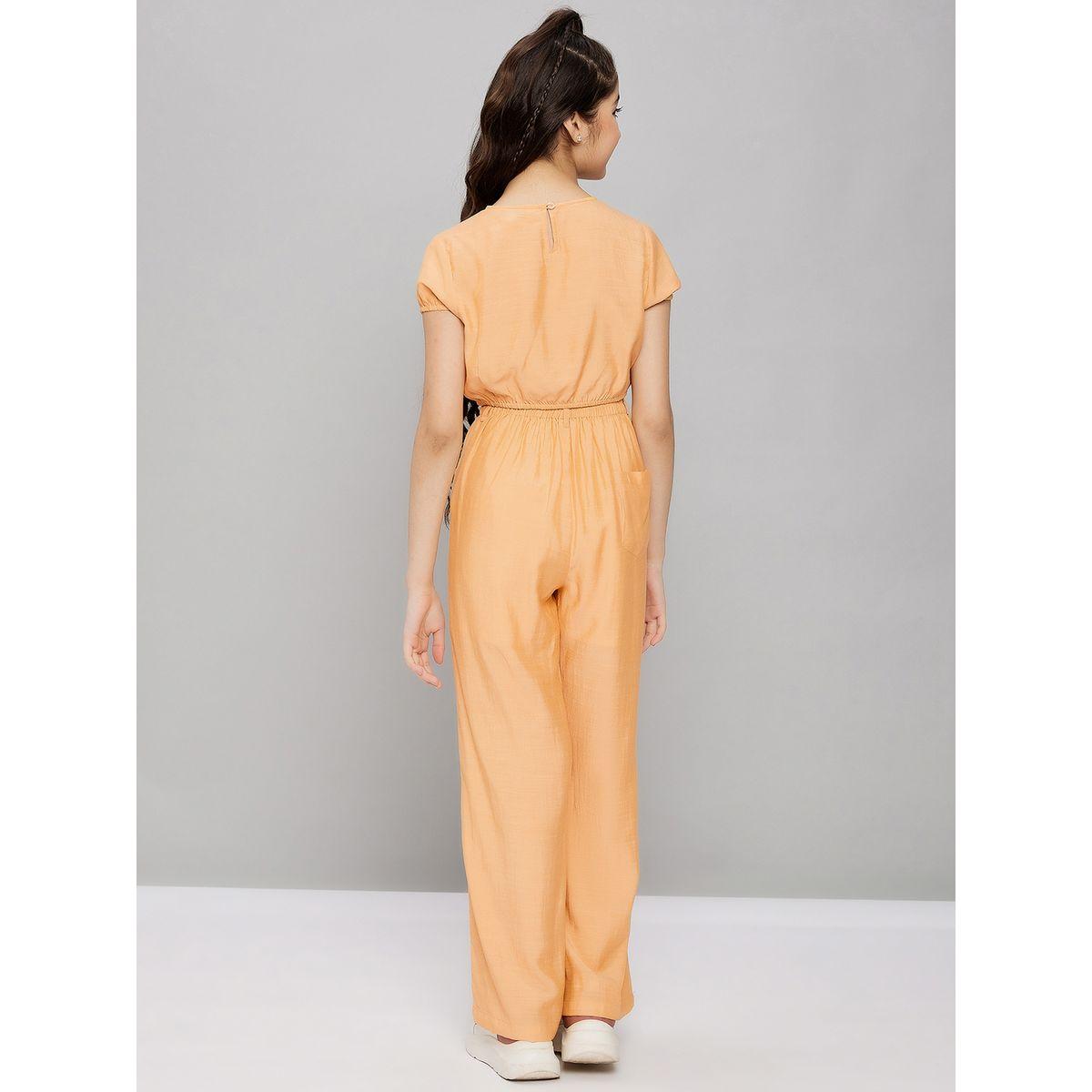 Stylo Bug X Styli Puff Sleeves Crop Top and Straight Leg Pant Set-girls-clothing-setsandcoords-image-2