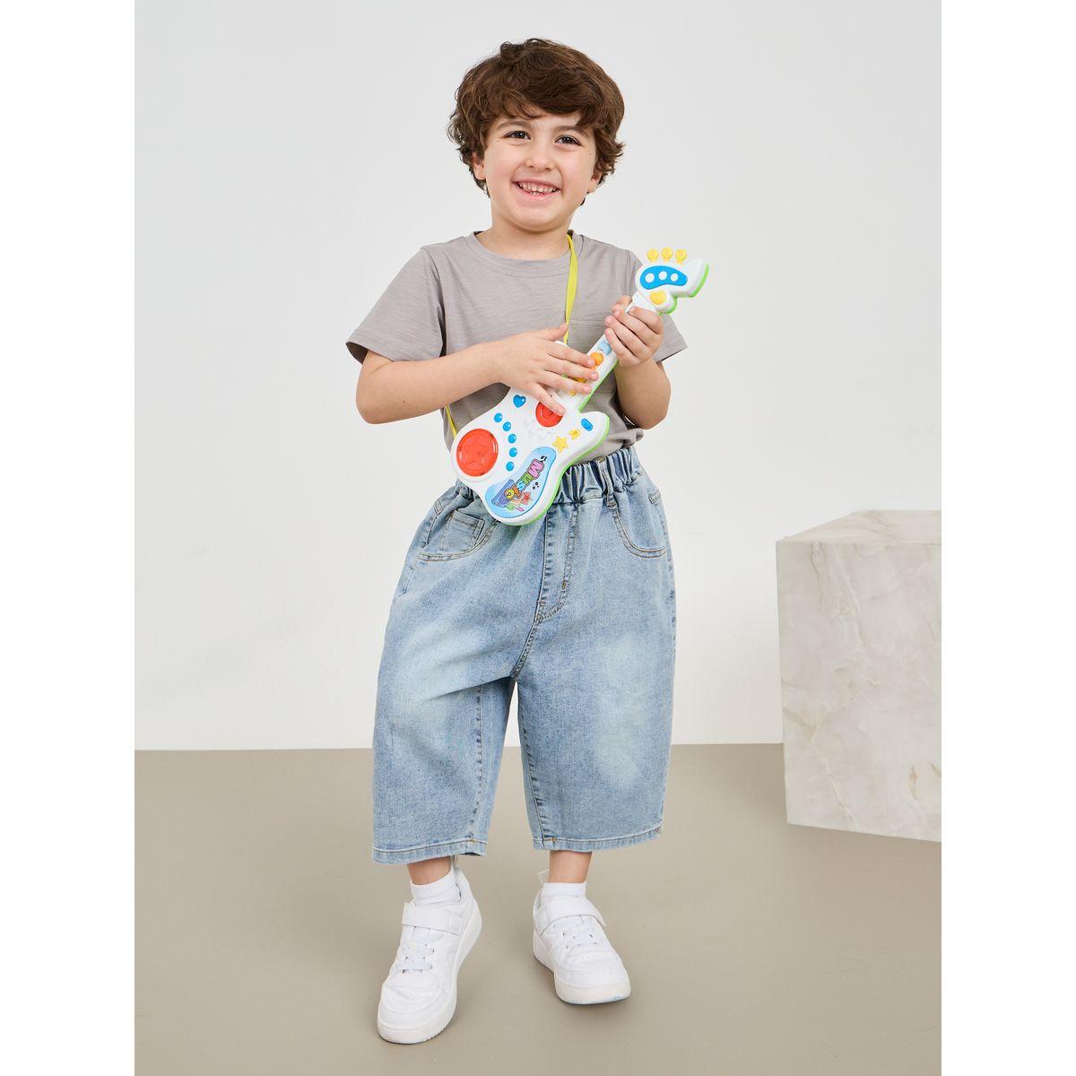 Styli Mid Wash Bermuda Denim Shorts-boys-clothing-bottoms-shorts-image-1