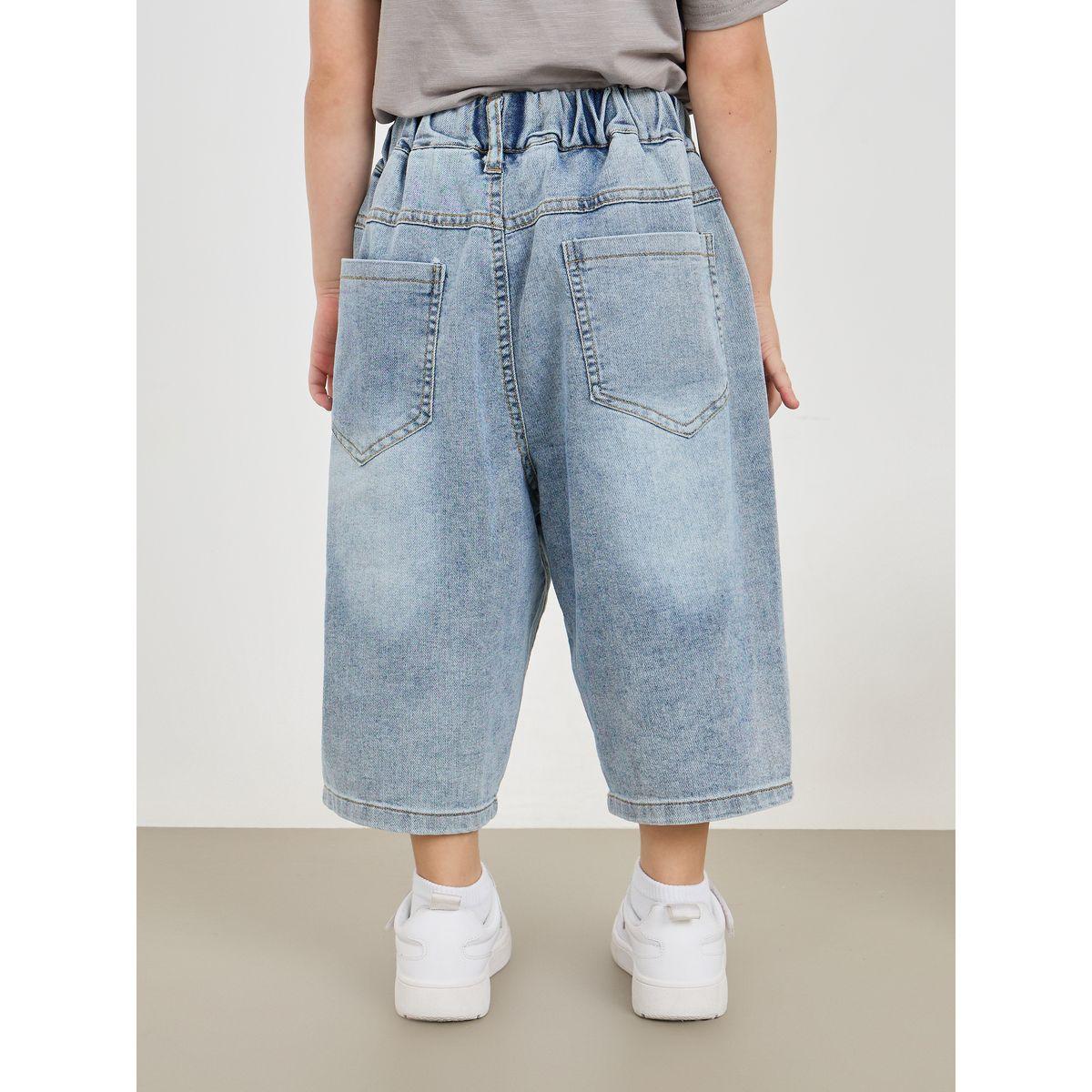 Styli Mid Wash Bermuda Denim Shorts-boys-clothing-bottoms-shorts-image-4