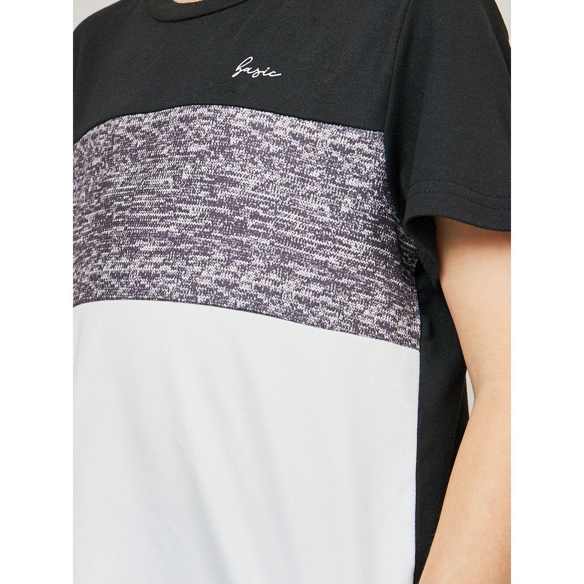 Styli Colorblock T-Shirt with Short Sleeves & Shorts Set-boys-clothing-setsandcoords-image-3