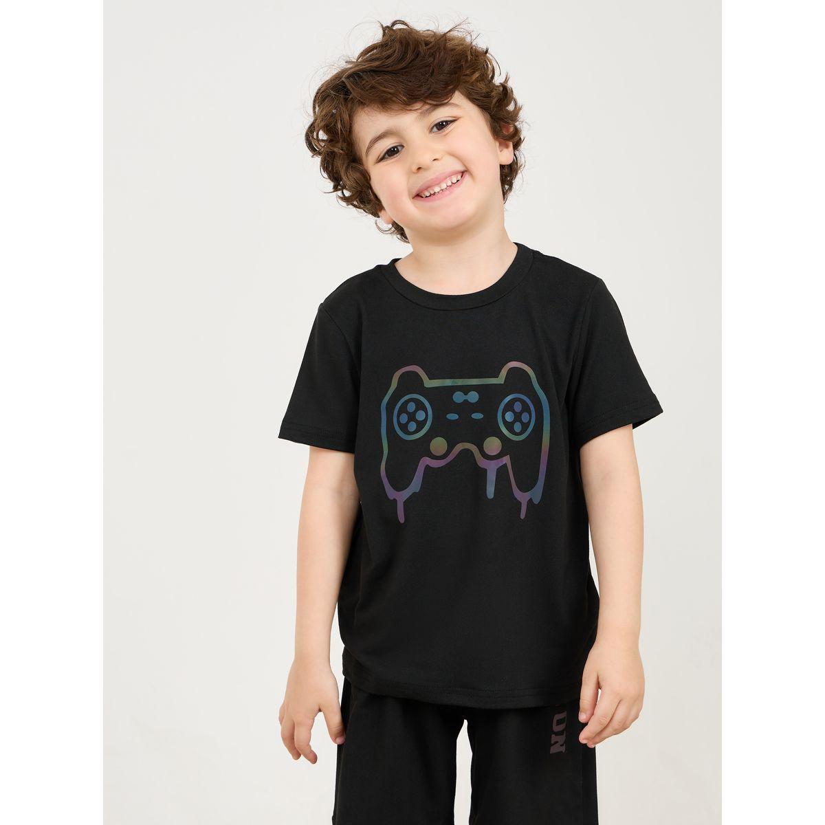 Styli Game Graphic Print T-Shirt & Shorts Set-boys-clothing-setsandcoords-image-2