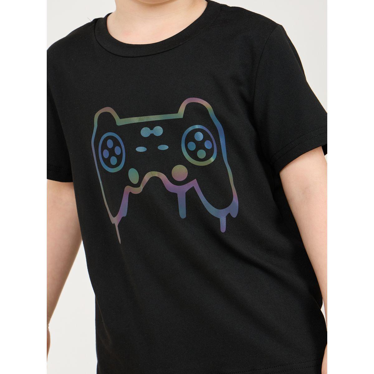 Styli Game Graphic Print T-Shirt & Shorts Set-boys-clothing-setsandcoords-image-3