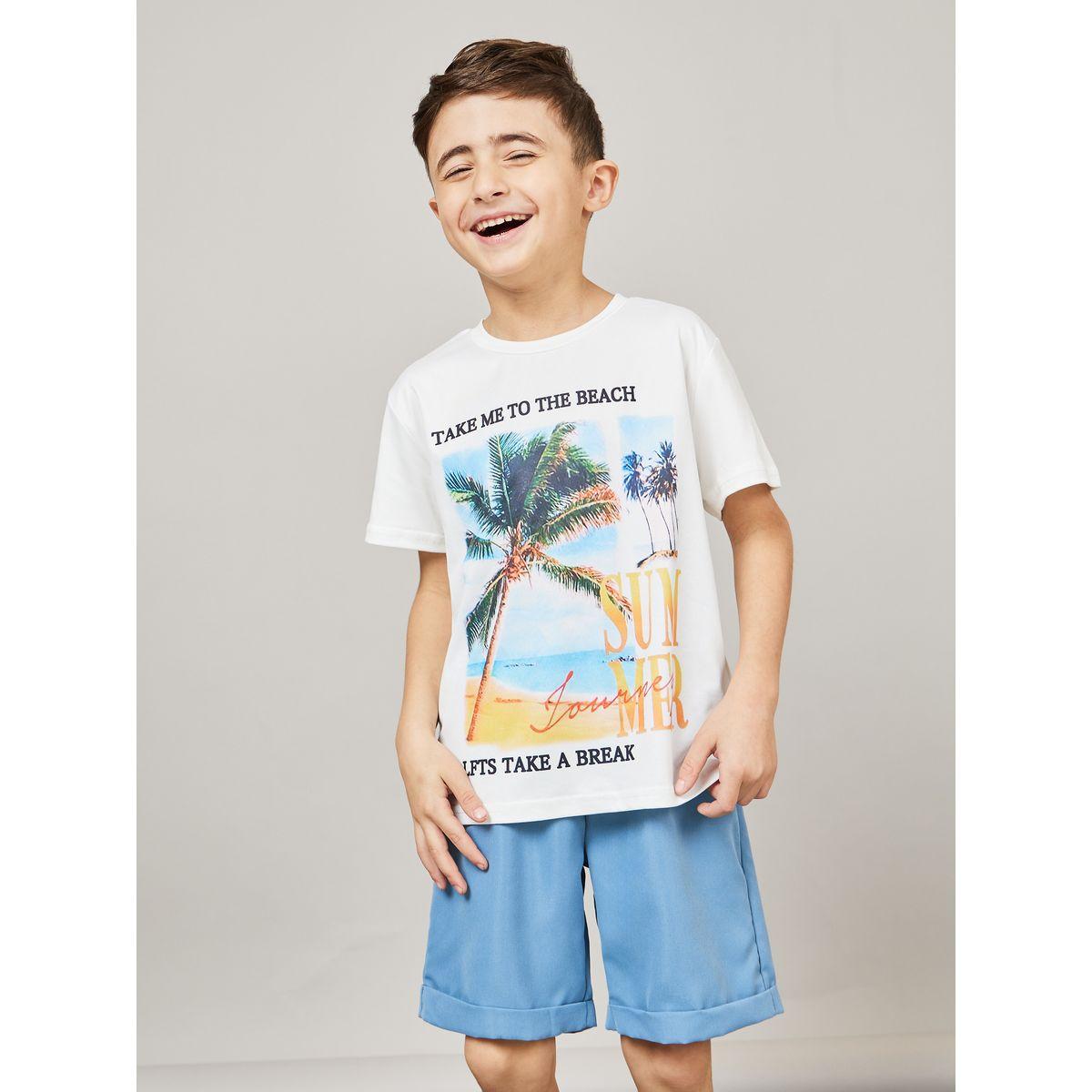 Styli Tropical Print Loose Fit T-shirt and Short Set-boys-clothing-setsandcoords-image-2