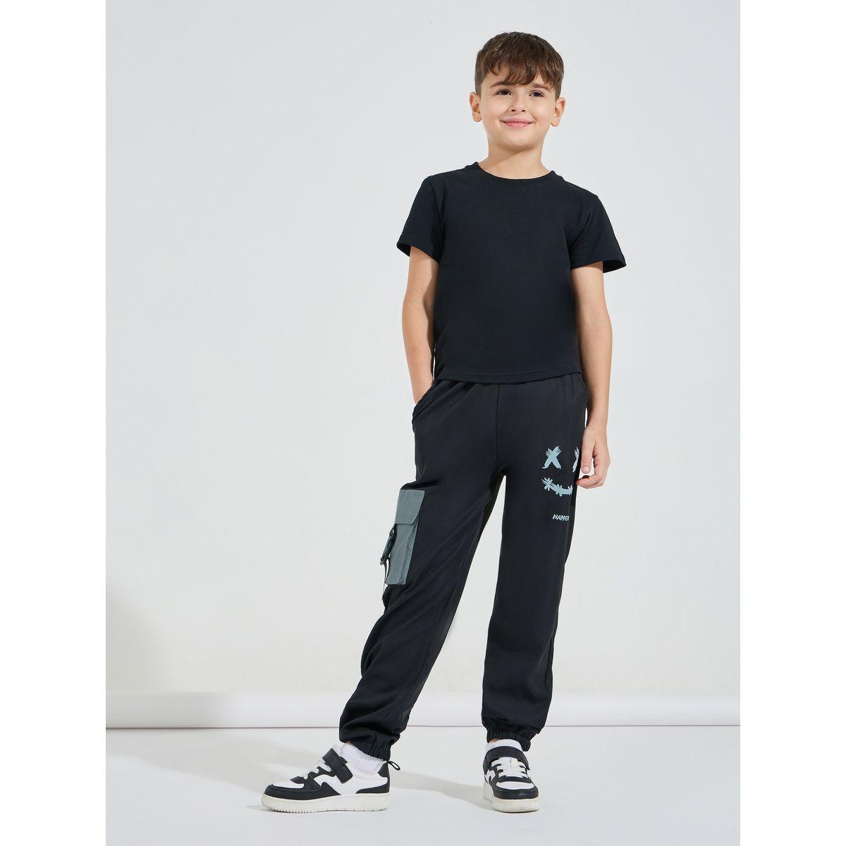 Styli Smile Print Cargo Pants-boys-clothing-bottoms-trousers-image-2