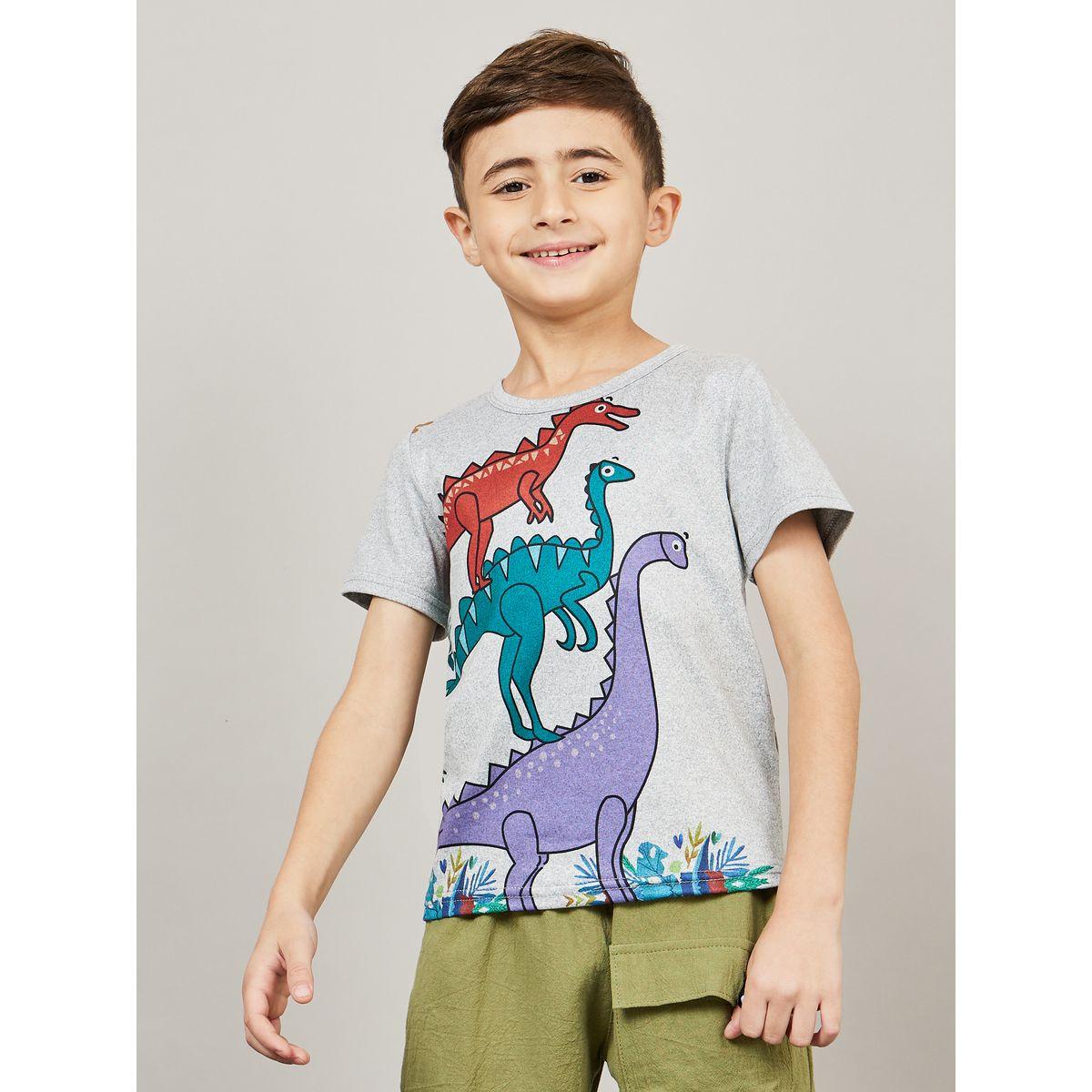 Styli Dinosaur Print Regular Fit T-shirt-boys-clothing-tshirtsandpolos-image-1