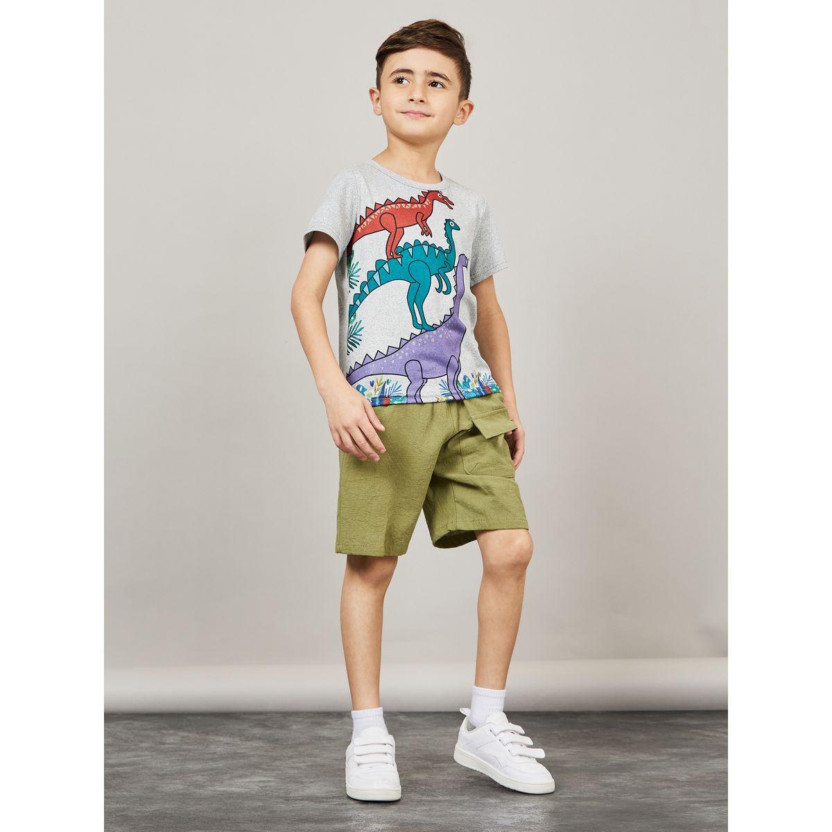 Styli Dinosaur Print Regular Fit T-shirt-boys-clothing-tshirtsandpolos-image-2
