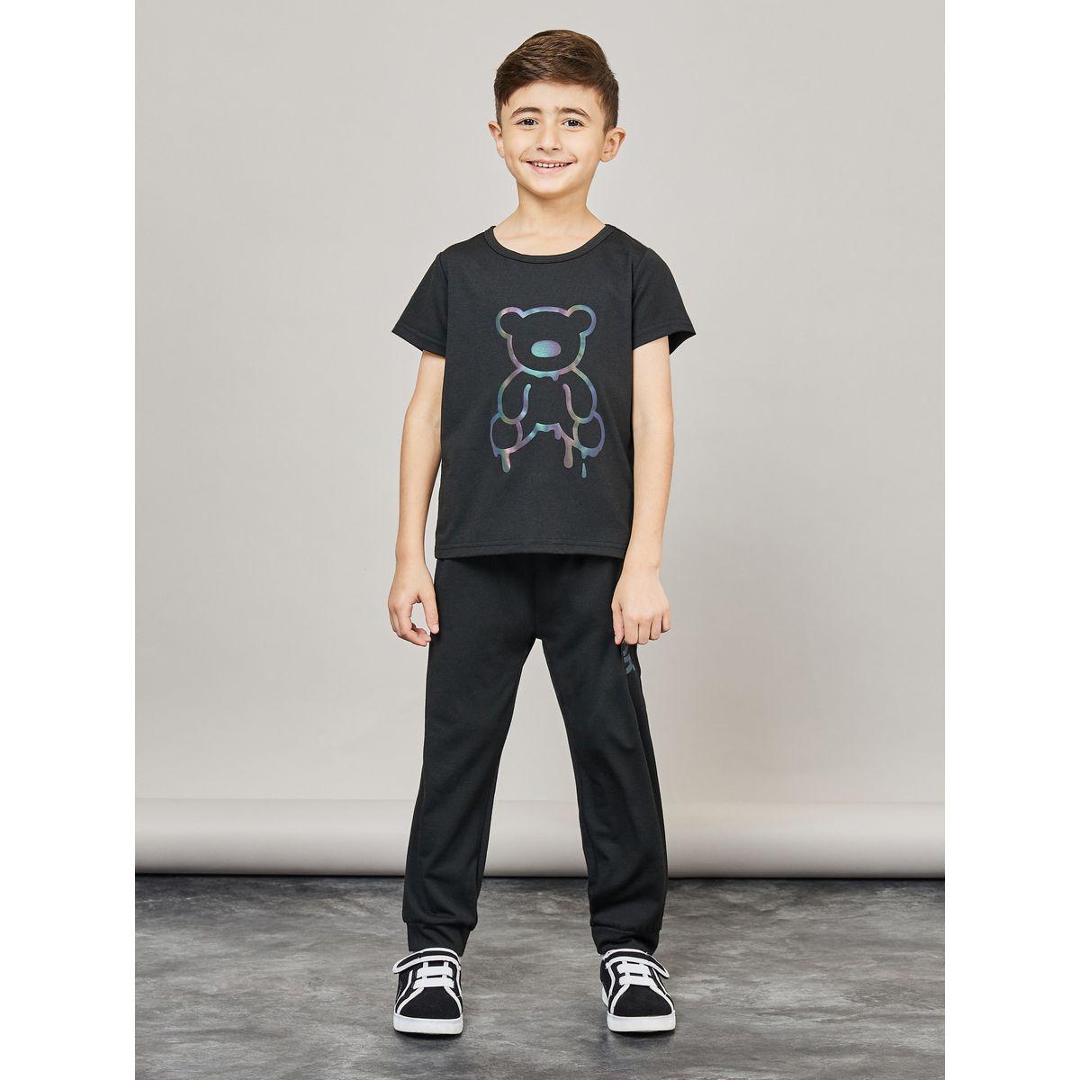 Styli Bear Graphic Print T-Shirt & Jogger Set-boys-clothing-setsandcoords-image-1