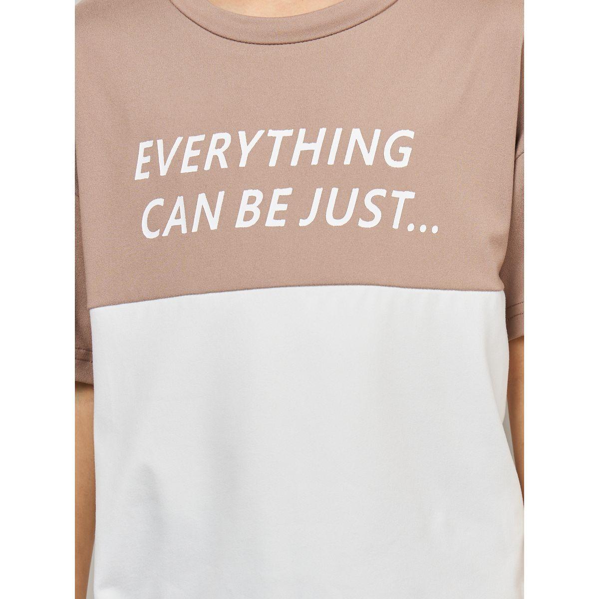 Styli Colorblock Slogan Print T-Shirt & Shorts Set-boys-clothing-setsandcoords-image-3