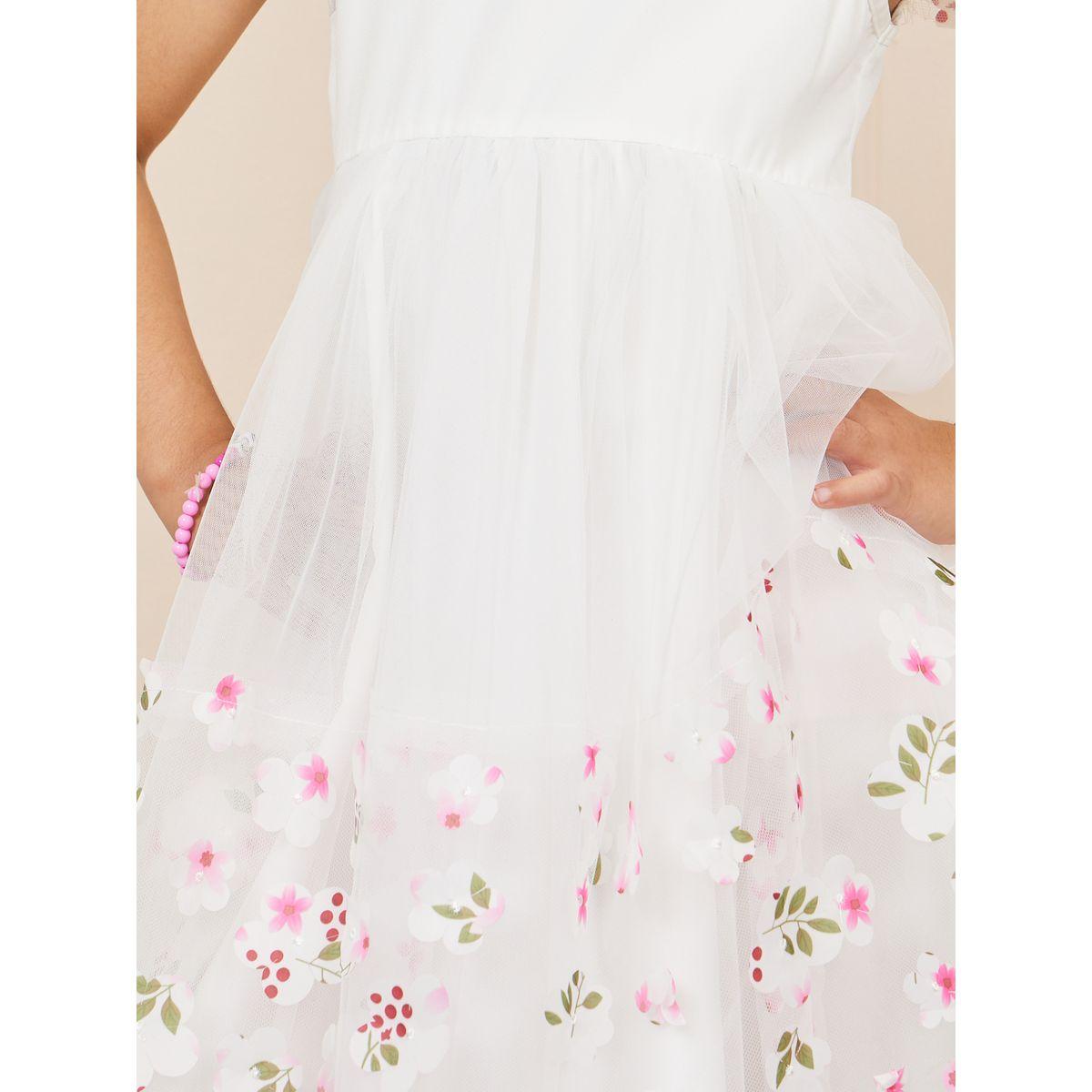 فستان مزين بزهور وتفاصيل كشكش-girls-clothing-dressesandjumpsuits-image-3
