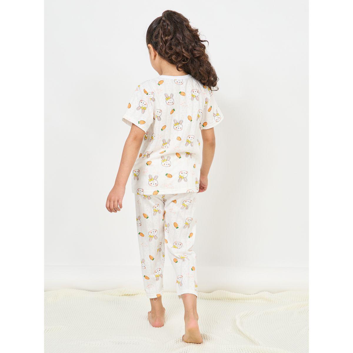 Styli Bunny Carrot All Over Print Shirt and and Pyjama Set-boys-clothing-nightwear-image-5