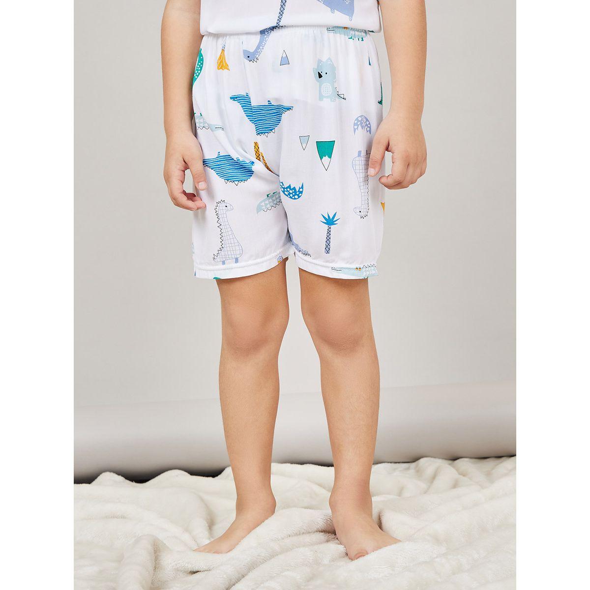 مجموعة من شورت وتيشيرت مطبع بالكامل-boys-clothing-nightwear-image-4