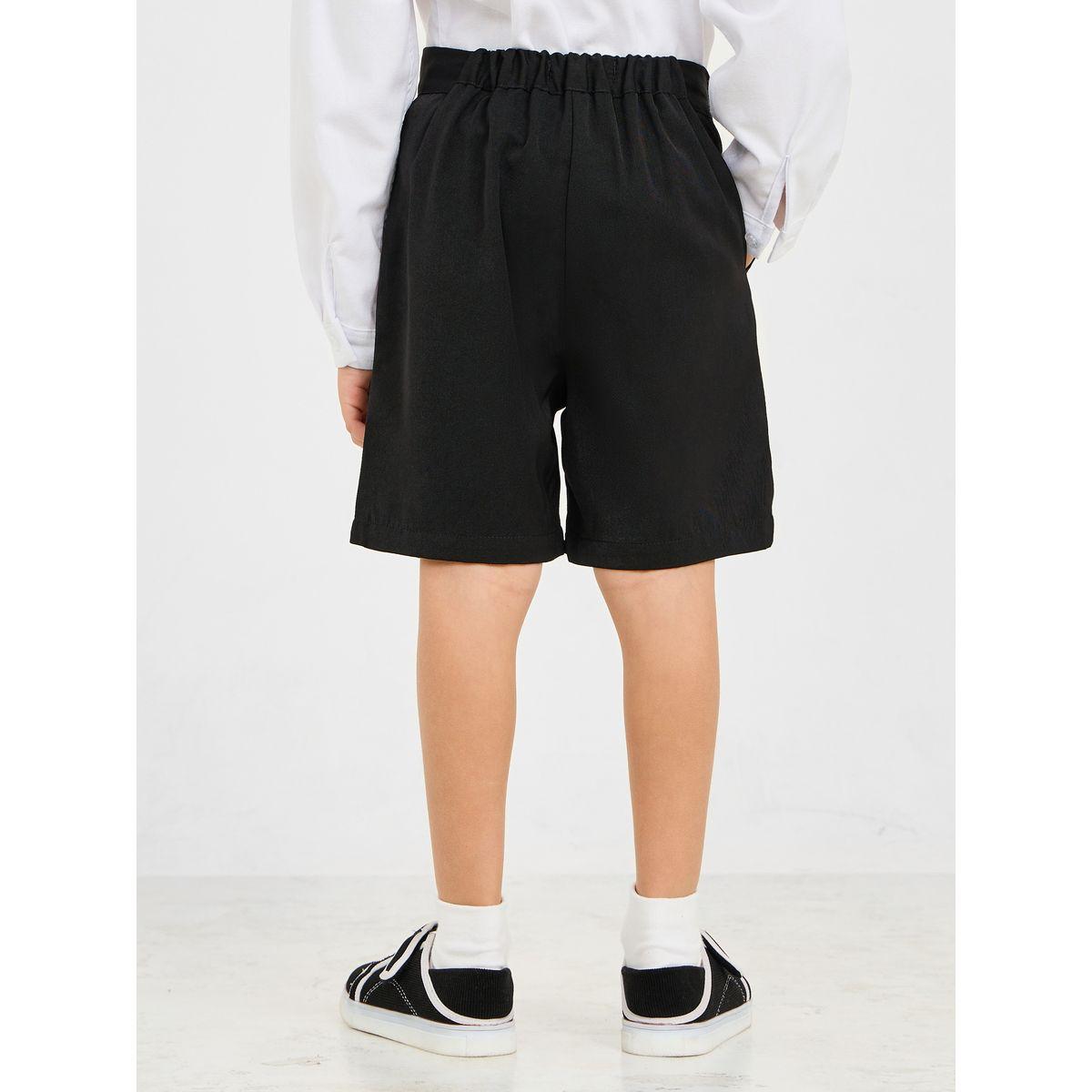 Styli Solid Shorts with Pockets-boys-clothing-bottoms-shorts-image-4