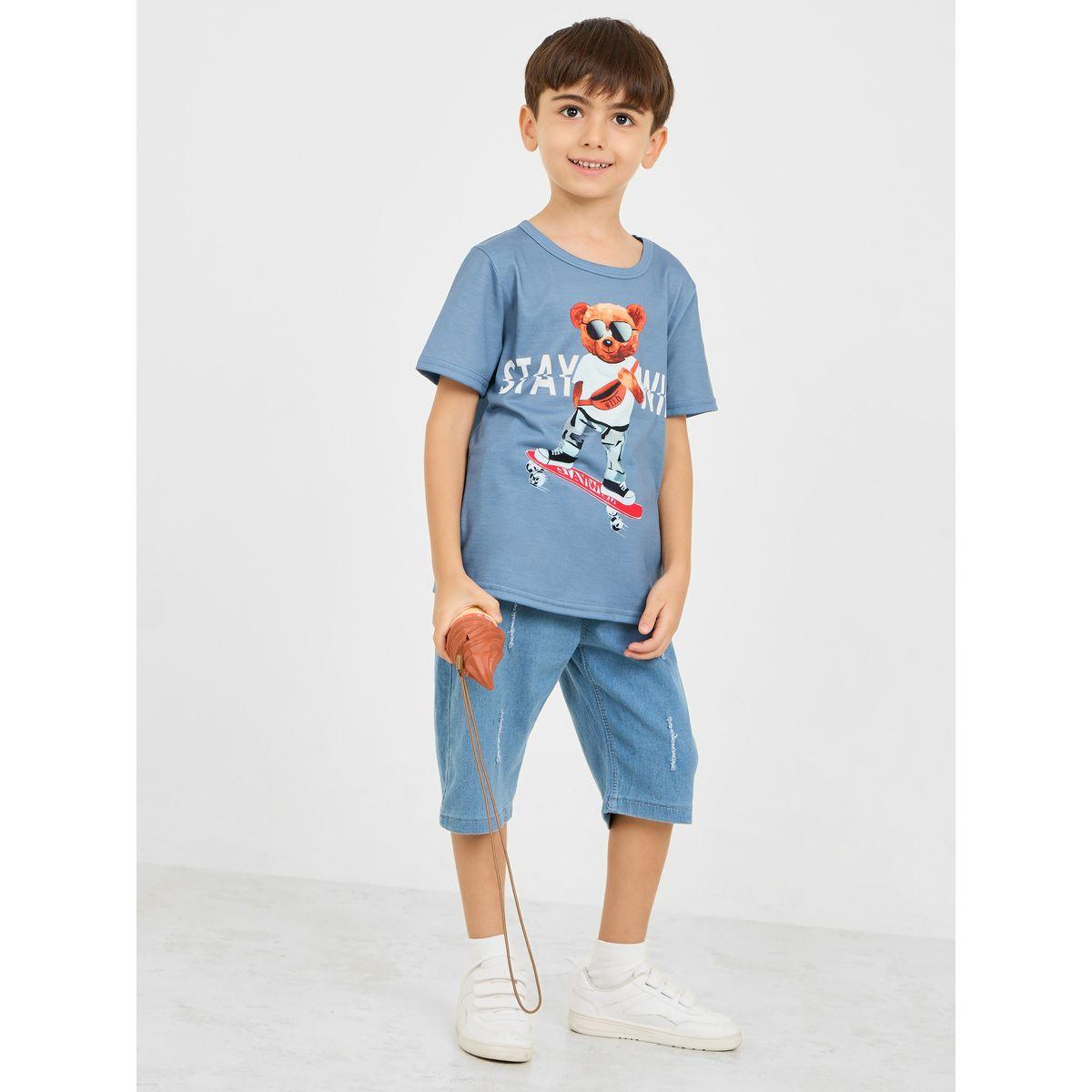 Styli Ripped Denim Shorts-boys-clothing-bottoms-shorts-image-2