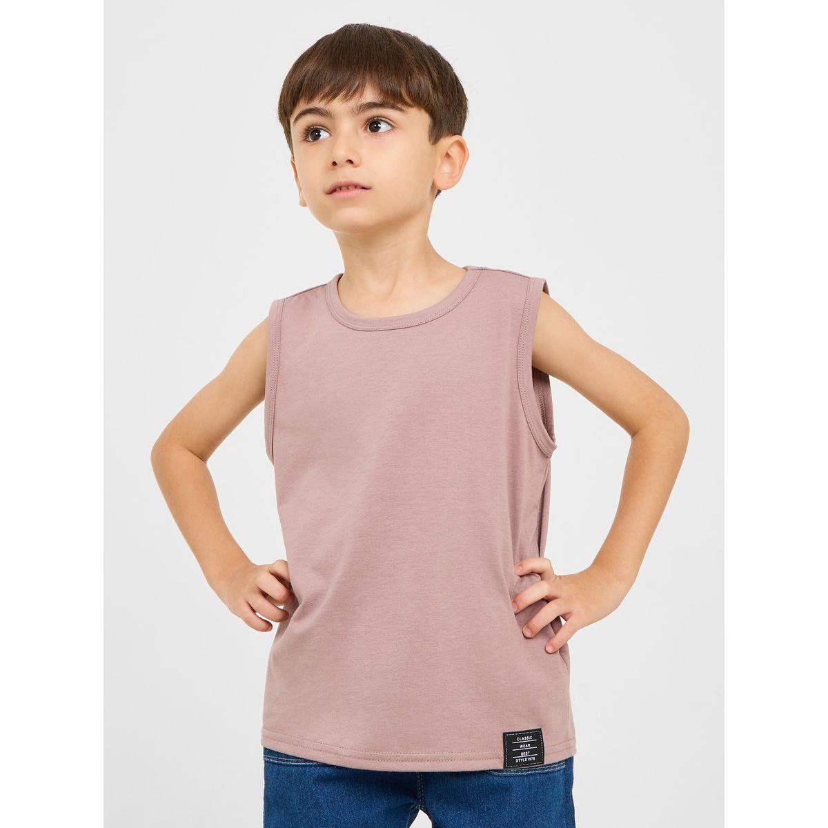Styli Badge Detail Sleeveless Vest-boys-clothing-tshirtsandpolos-image-1