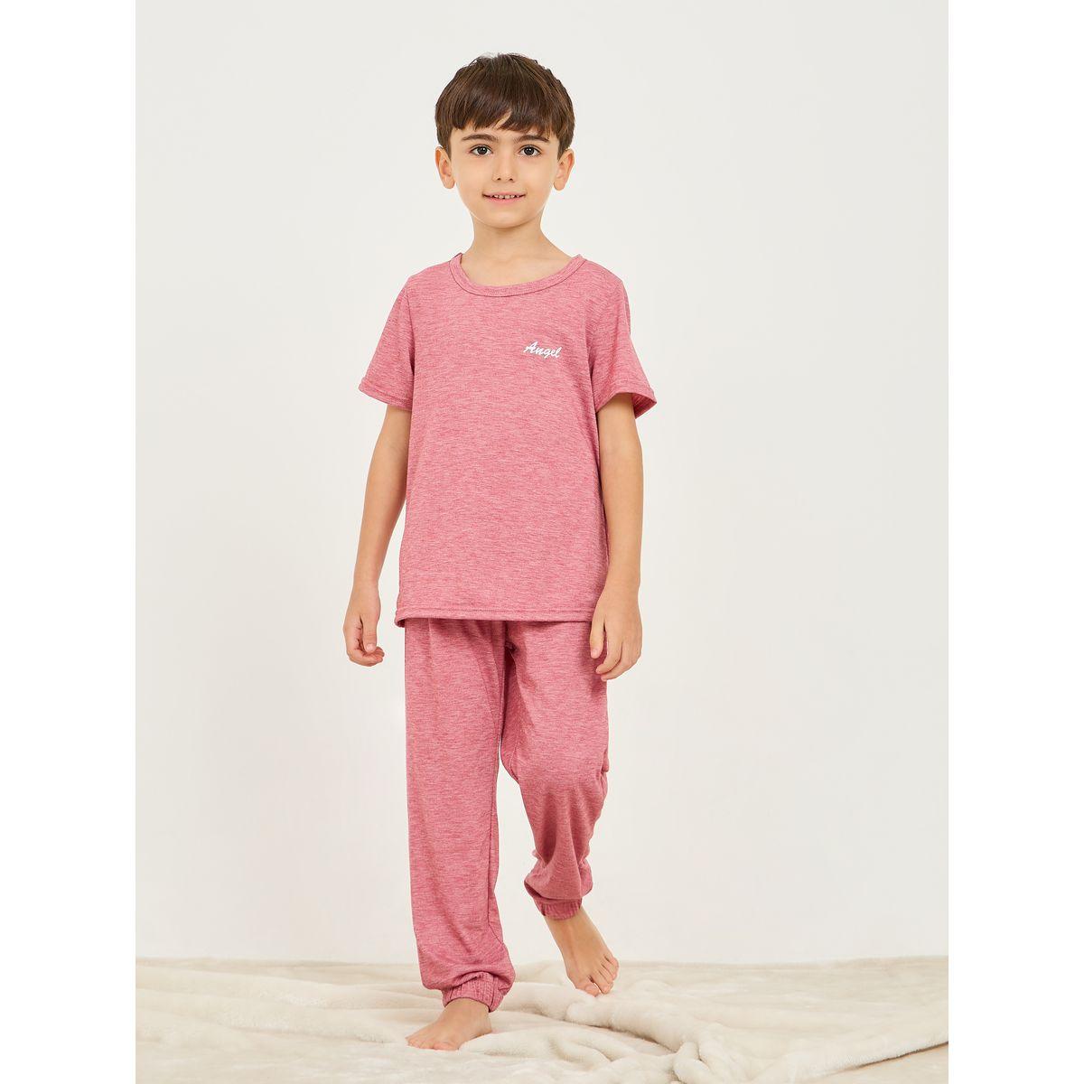 مجموعة من جوغر وتيشيرت بطبعة بليسمنت-boys-clothing-nightwear-image-2