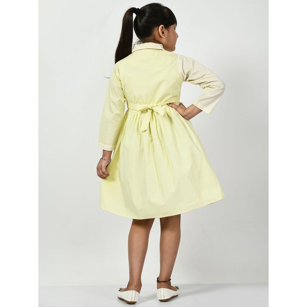 Collared Button Front Long Sleeve Dress-girls-clothing-dressesandjumpsuits-image-2