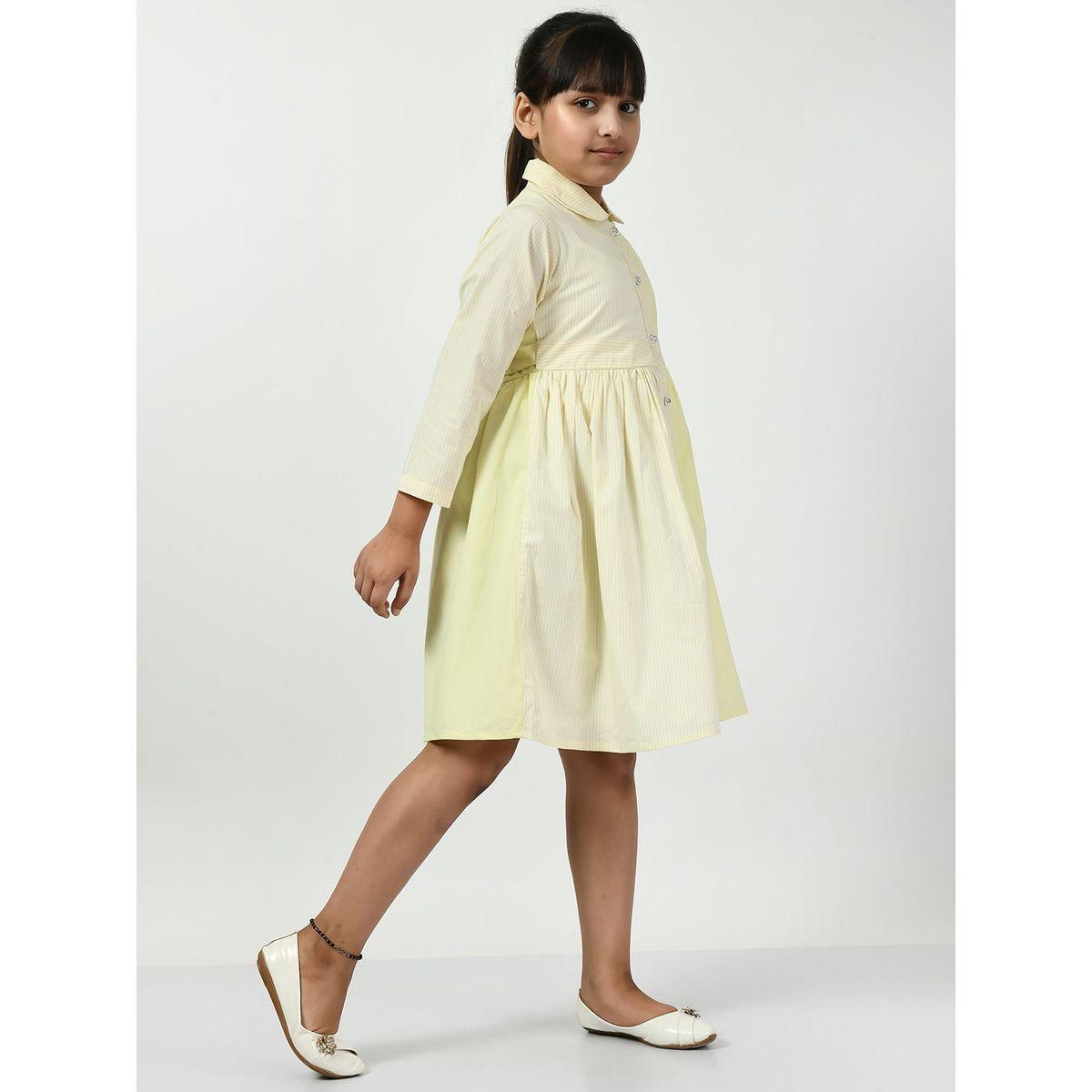 Collared Button Front Long Sleeve Dress-girls-clothing-dressesandjumpsuits-image-3