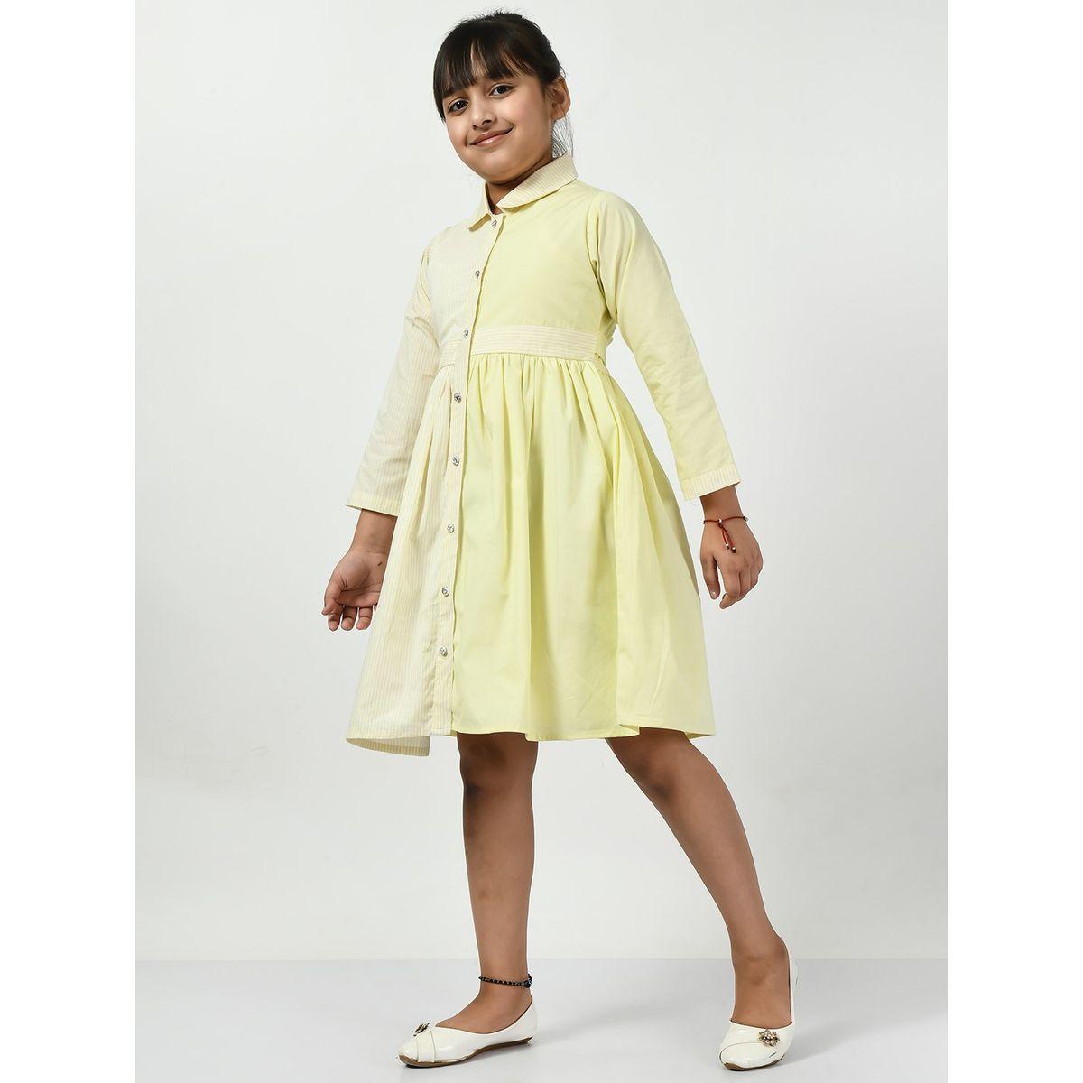 Collared Button Front Long Sleeve Dress-girls-clothing-dressesandjumpsuits-image-5