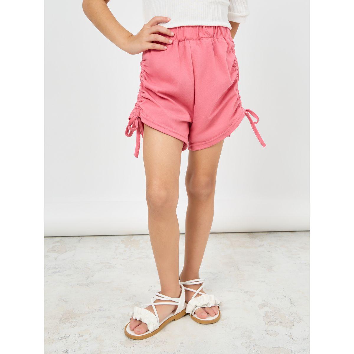 Styli Side Ruched Detail Shorts-girls-clothing-bottoms-shorts-image-1