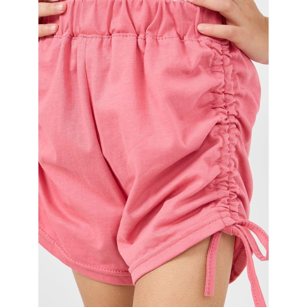 Styli Side Ruched Detail Shorts-girls-clothing-bottoms-shorts-image-3