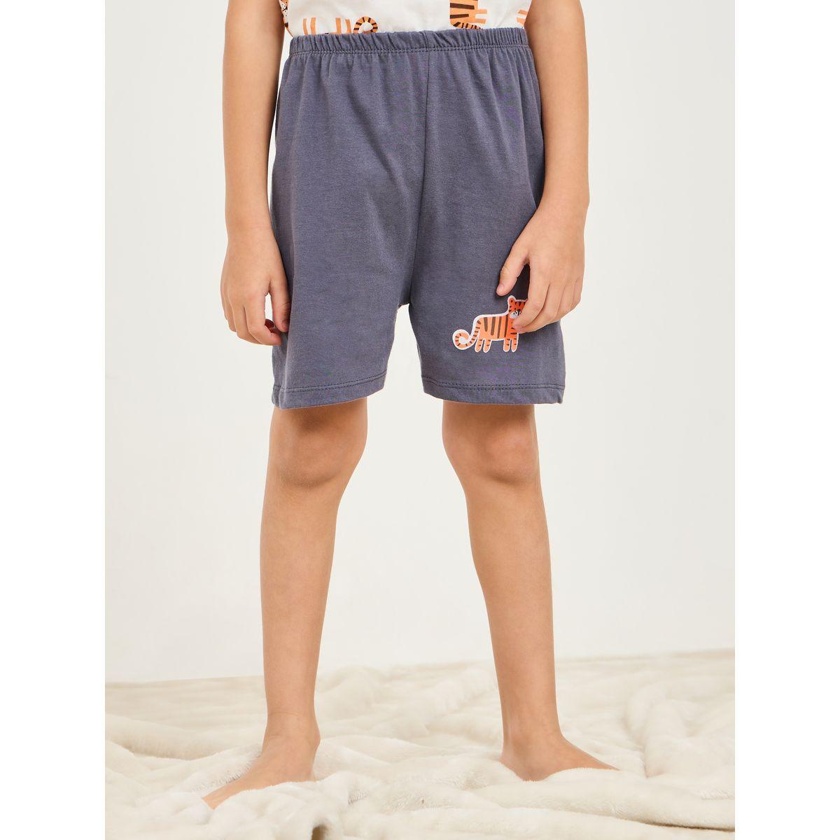 Styli Tiger All Over Print T-shirt and Pyjama Set-boys-clothing-nightwear-image-4