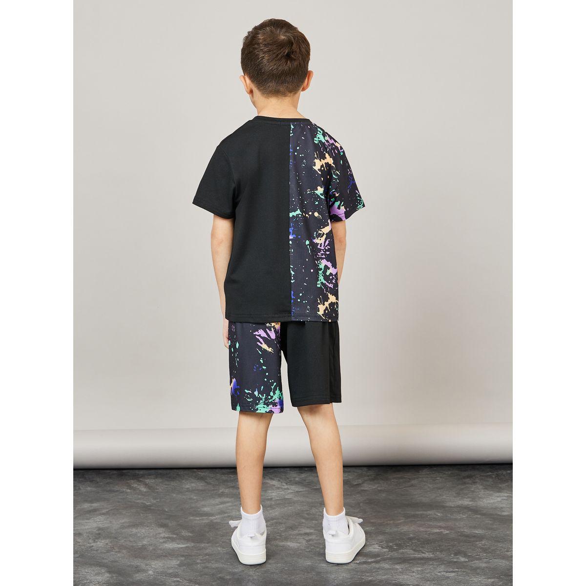 مجموعة من شورت وتيشيرت بقصة فضفاضة-boys-clothing-setsandcoords-image-5