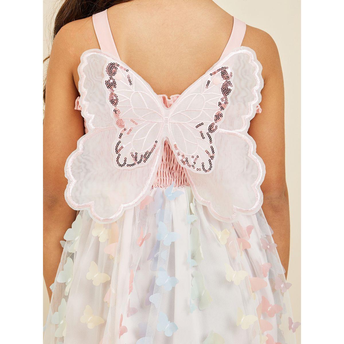 Styli Smocked Detail Butterfly Applique Cami Dress-girls-clothing-dressesandjumpsuits-image-5