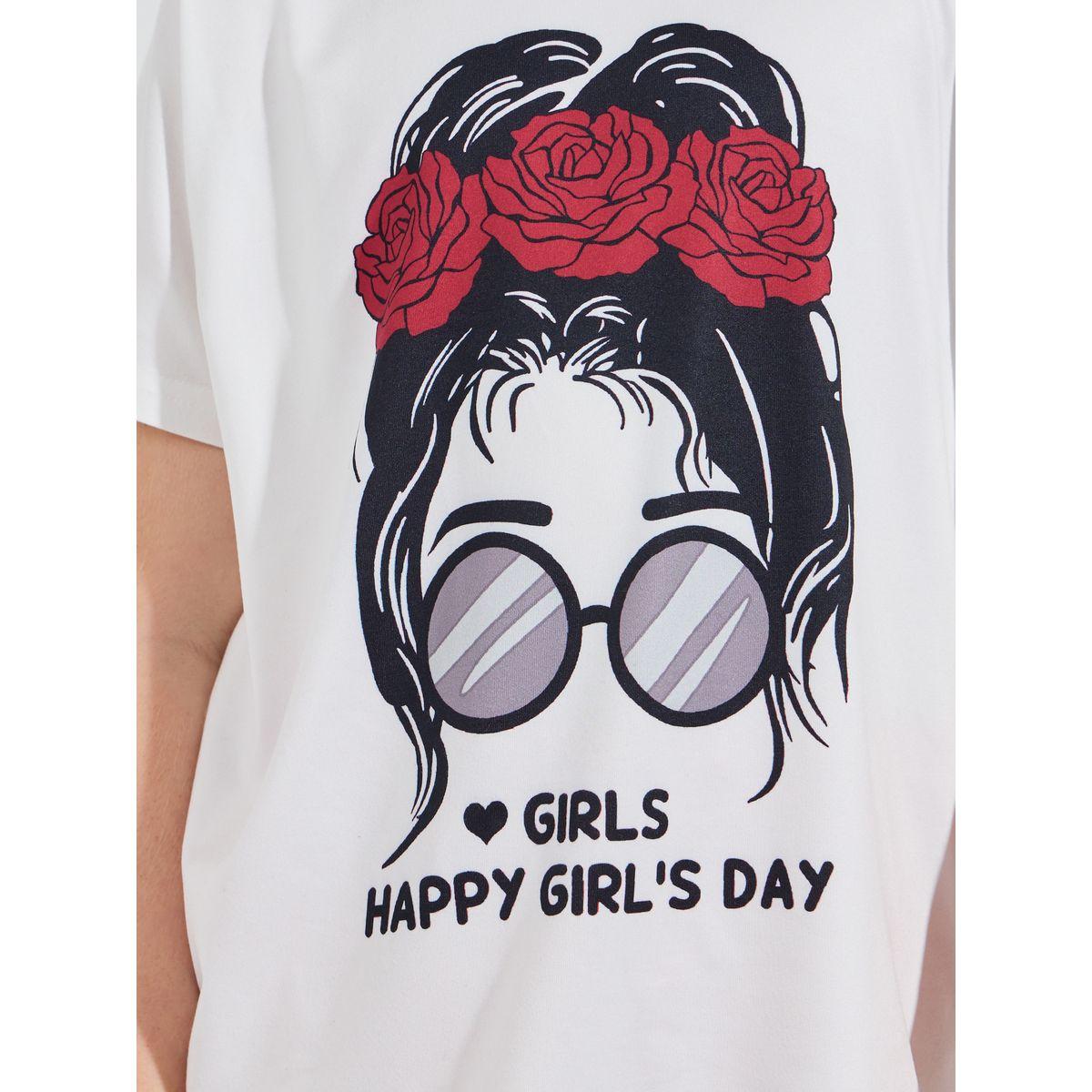 بنطال بارجل واسعة مع تيشيرت مطبع بكتابة-girls-clothing-setsandcoords-image-10