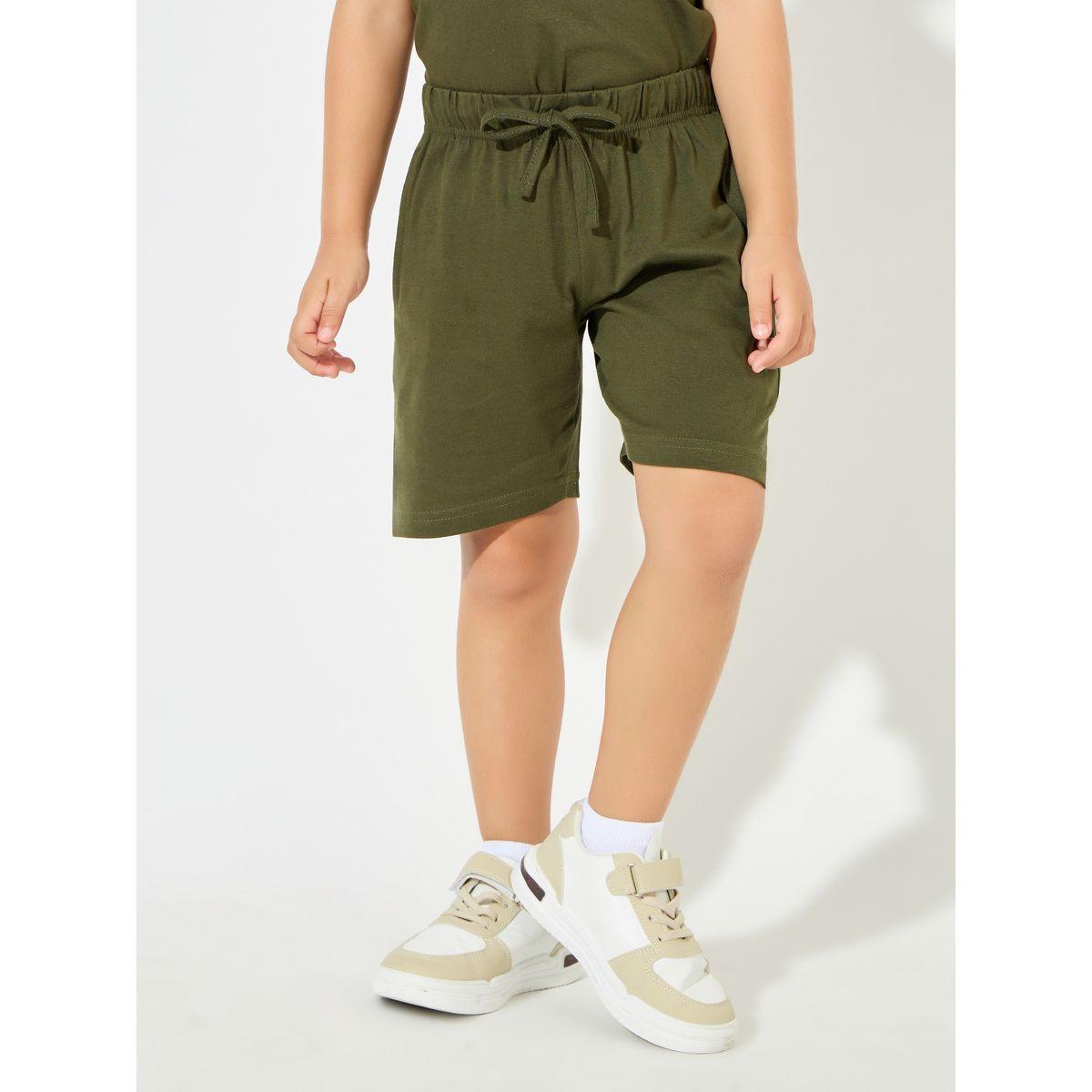 مجموعة من شورت مع تيشيرت سادة بياقة دائرية-boys-clothing-setsandcoords-image-20