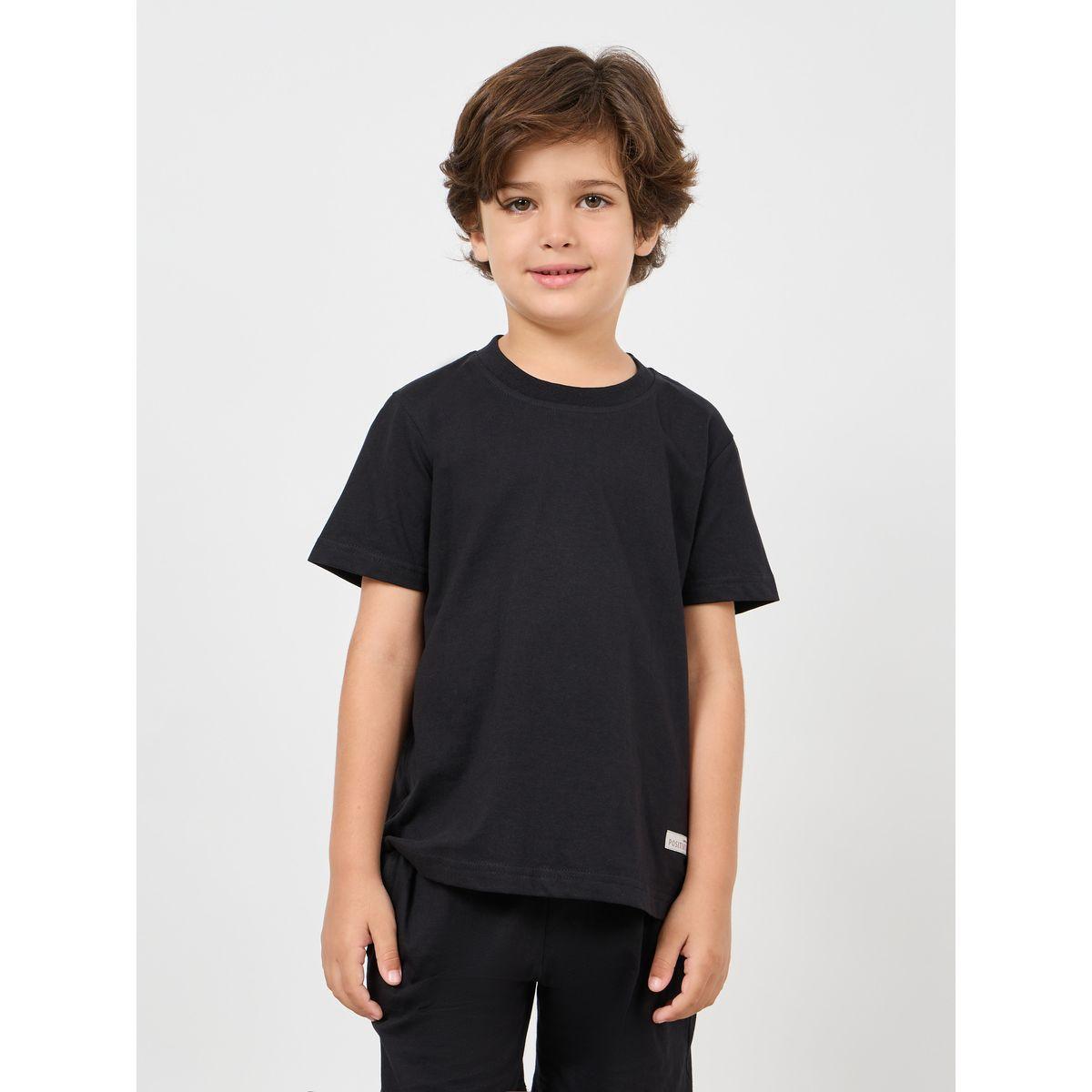 Styli Solid Round Neck T-Shirt & Shorts Set-boys-clothing-setsandcoords-image-2