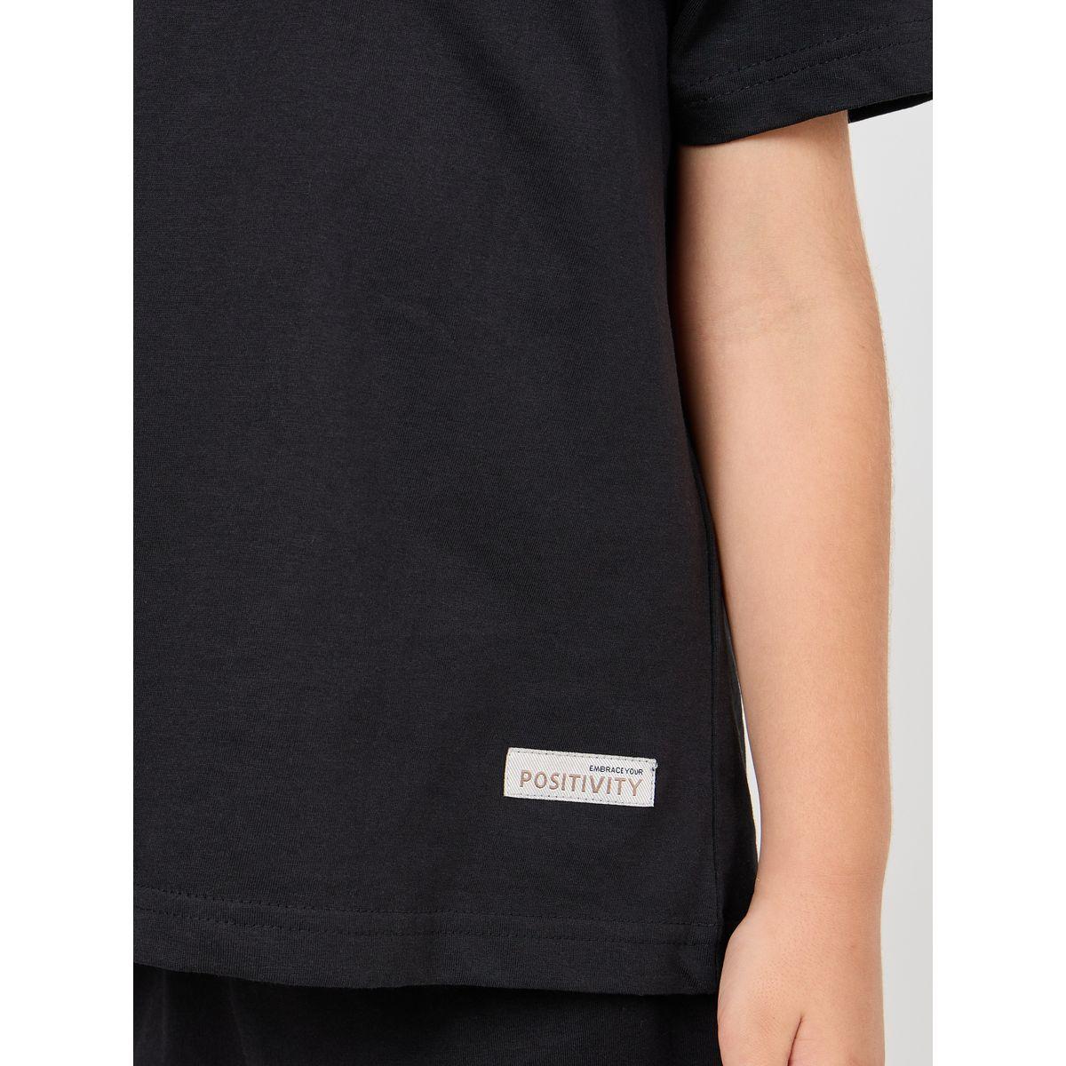 Styli Solid Round Neck T-Shirt & Shorts Set-boys-clothing-setsandcoords-image-3