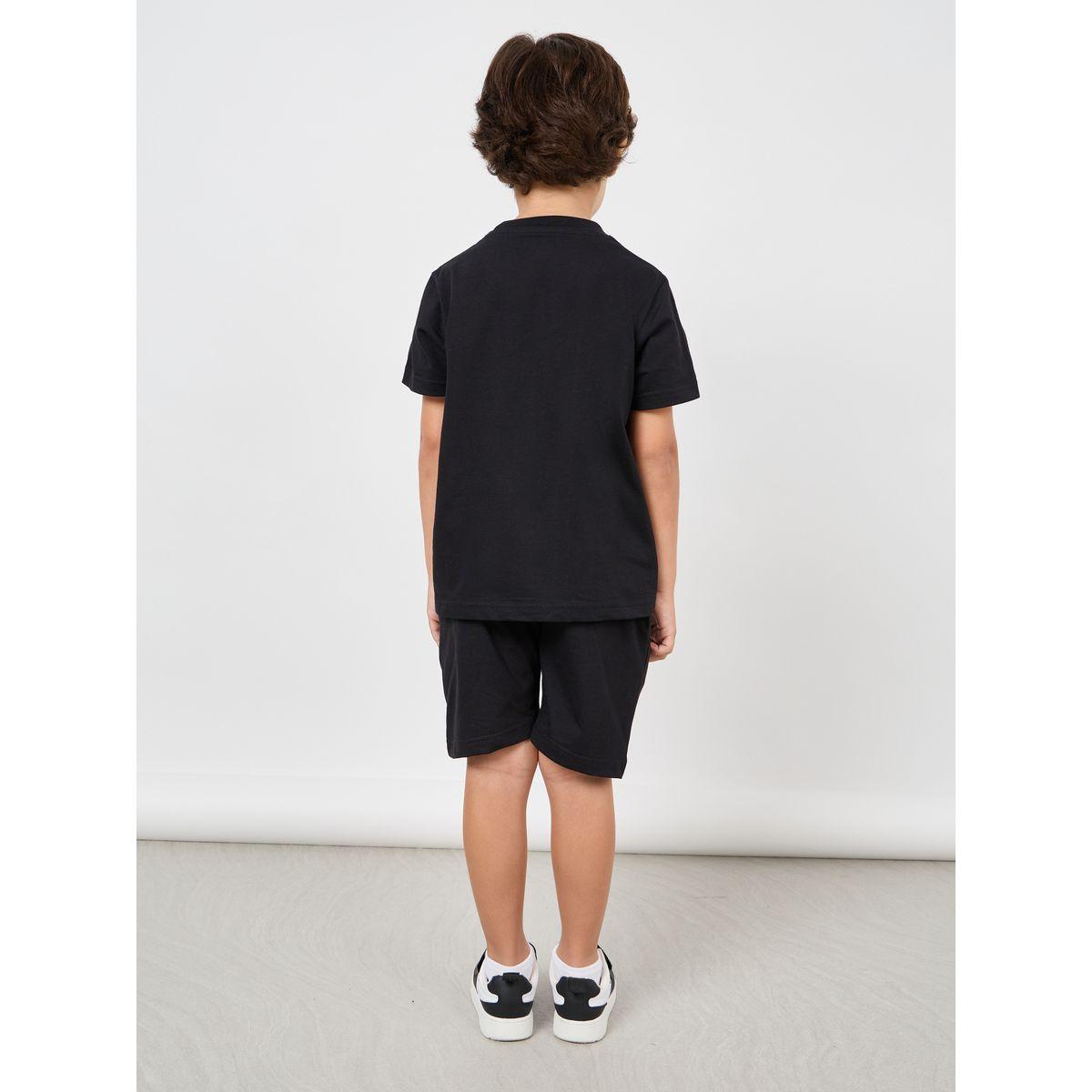 Styli Solid Round Neck T-Shirt & Shorts Set-boys-clothing-setsandcoords-image-4