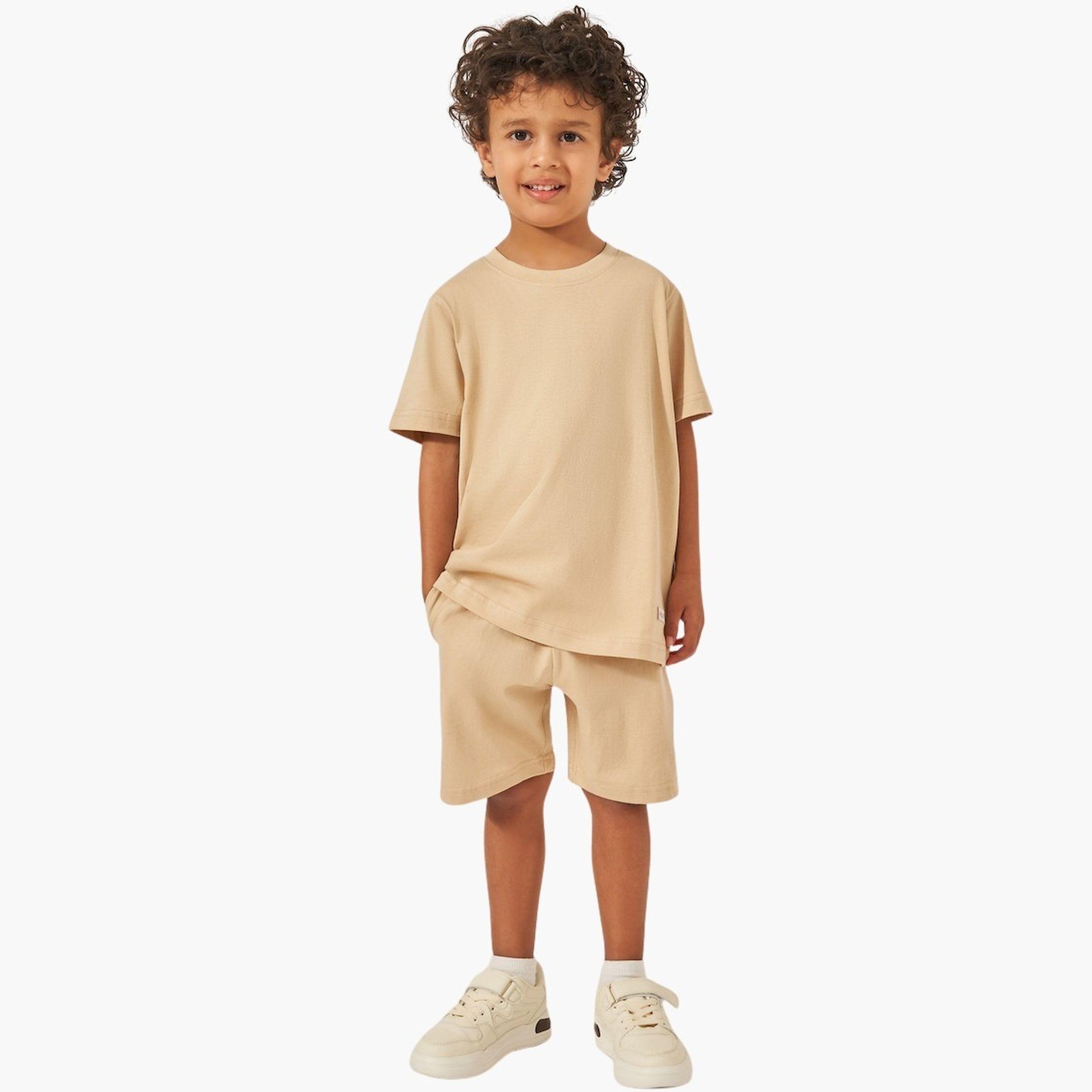 ستايلي - طقم تي شيرت سادة برقبة دائرية مع شورت-boys-clothing-setsandcoords-image-1