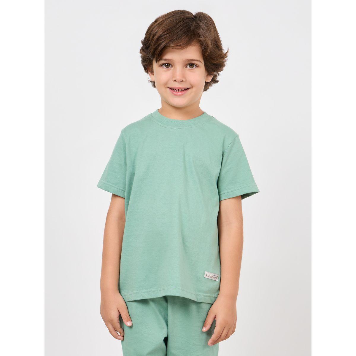 ستايلي - طقم تي شيرت سادة برقبة دائرية مع شورت-boys-clothing-setsandcoords-image-7