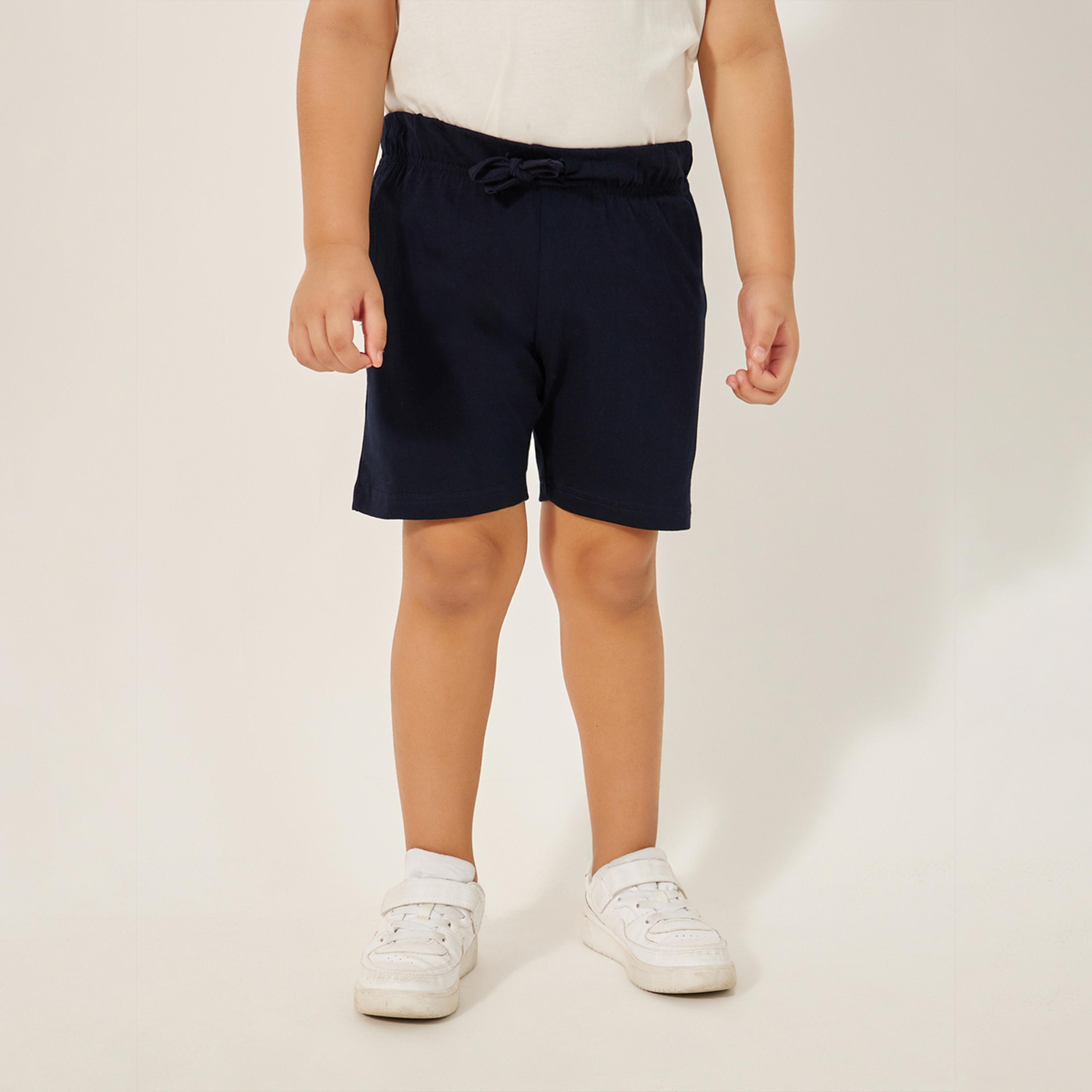 ستايلي - طقم تي شيرت سادة برقبة دائرية مع شورت-boys-clothing-setsandcoords-image-15