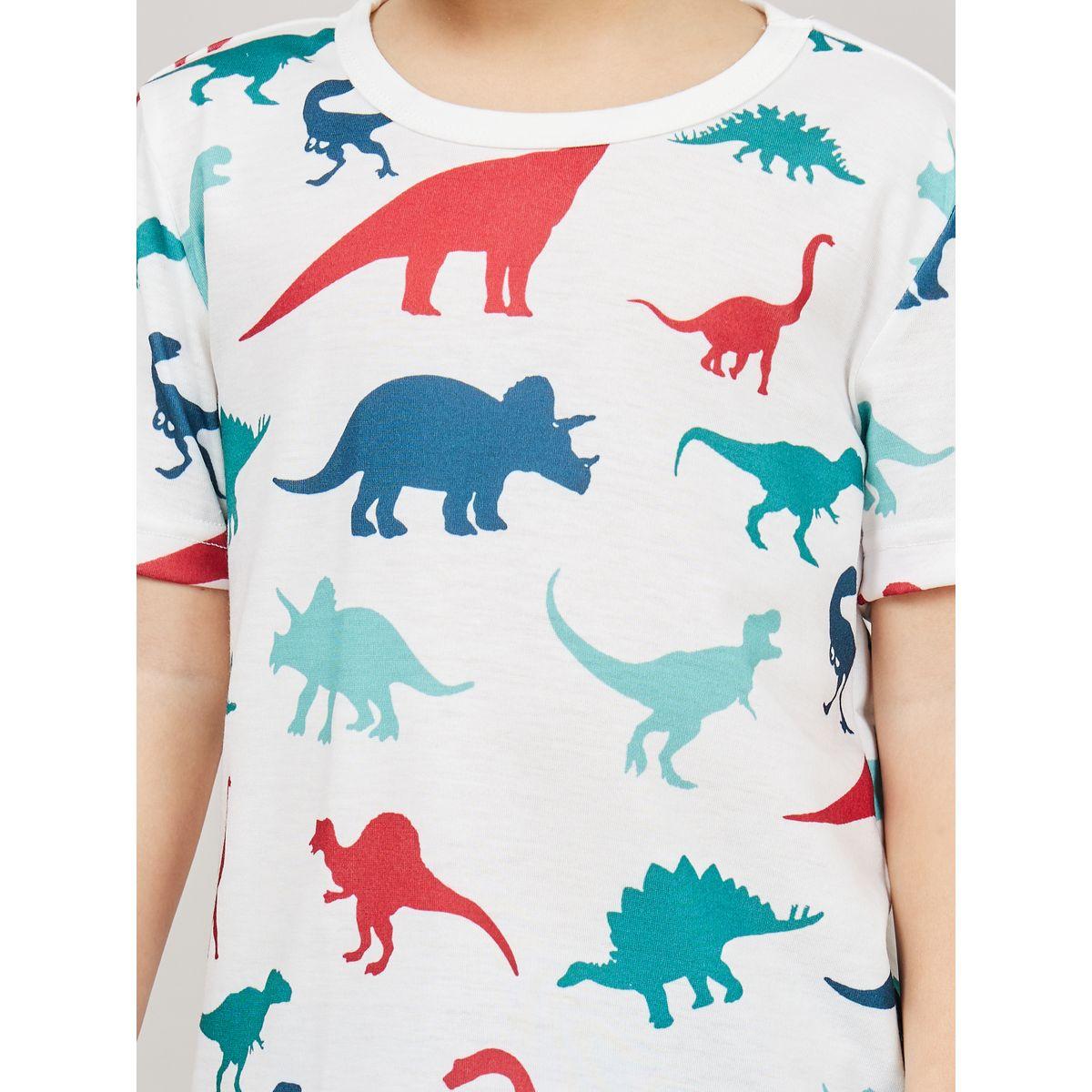مجموعة من شورت وتيشيرت مطبع بالكامل-boys-clothing-nightwear-image-3