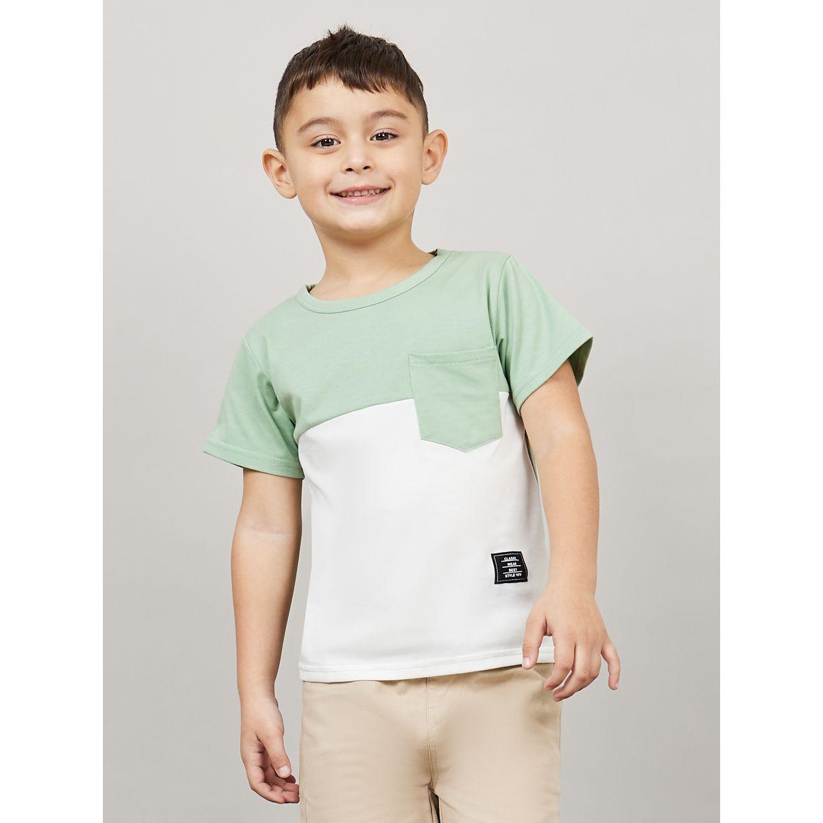 Styli Pocket Detail Colorblock Patch Detail T-shirt-boys-clothing-tshirtsandpolos-image-1