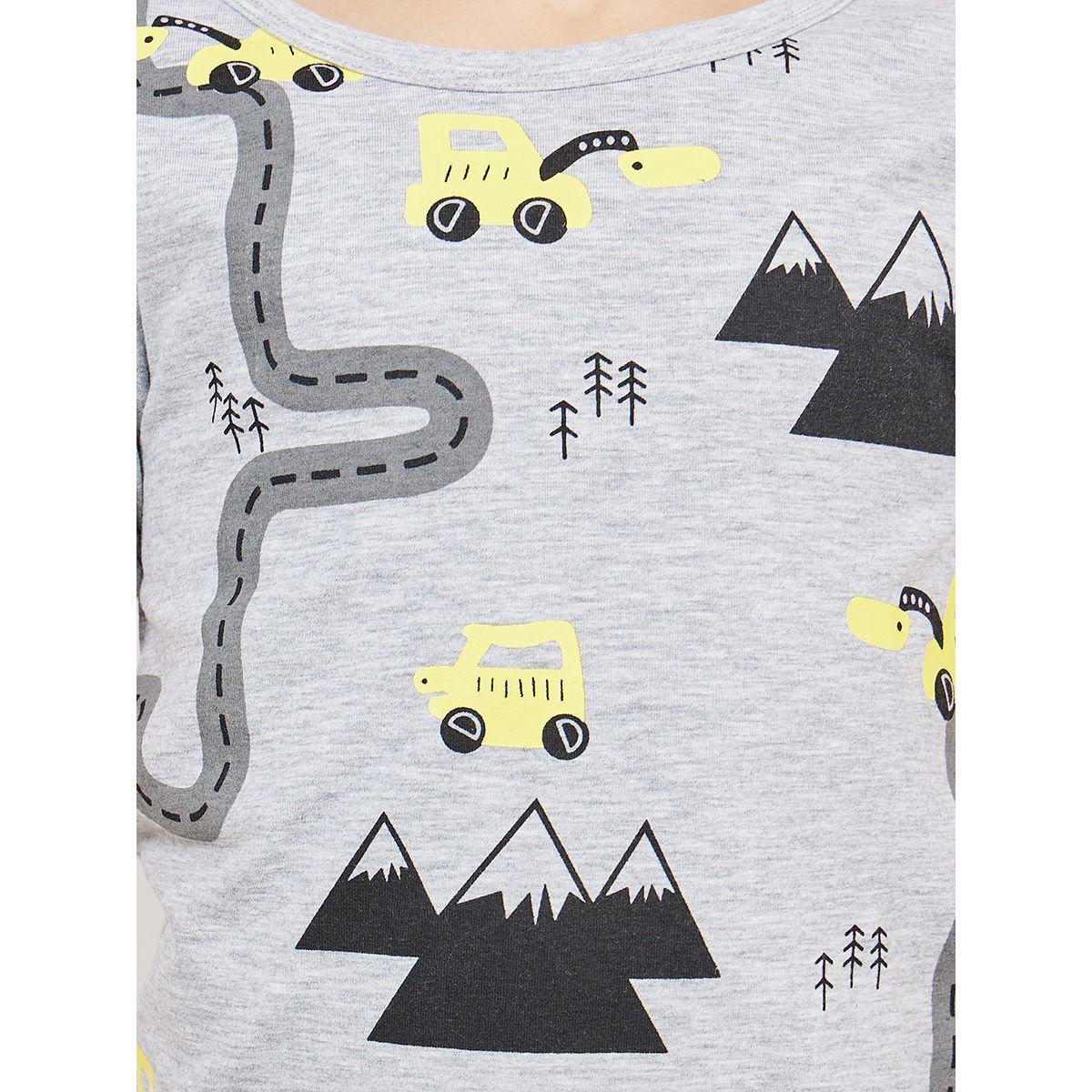 Styli Car Printed T-shirt & Short Set-boys-clothing-nightwear-image-3