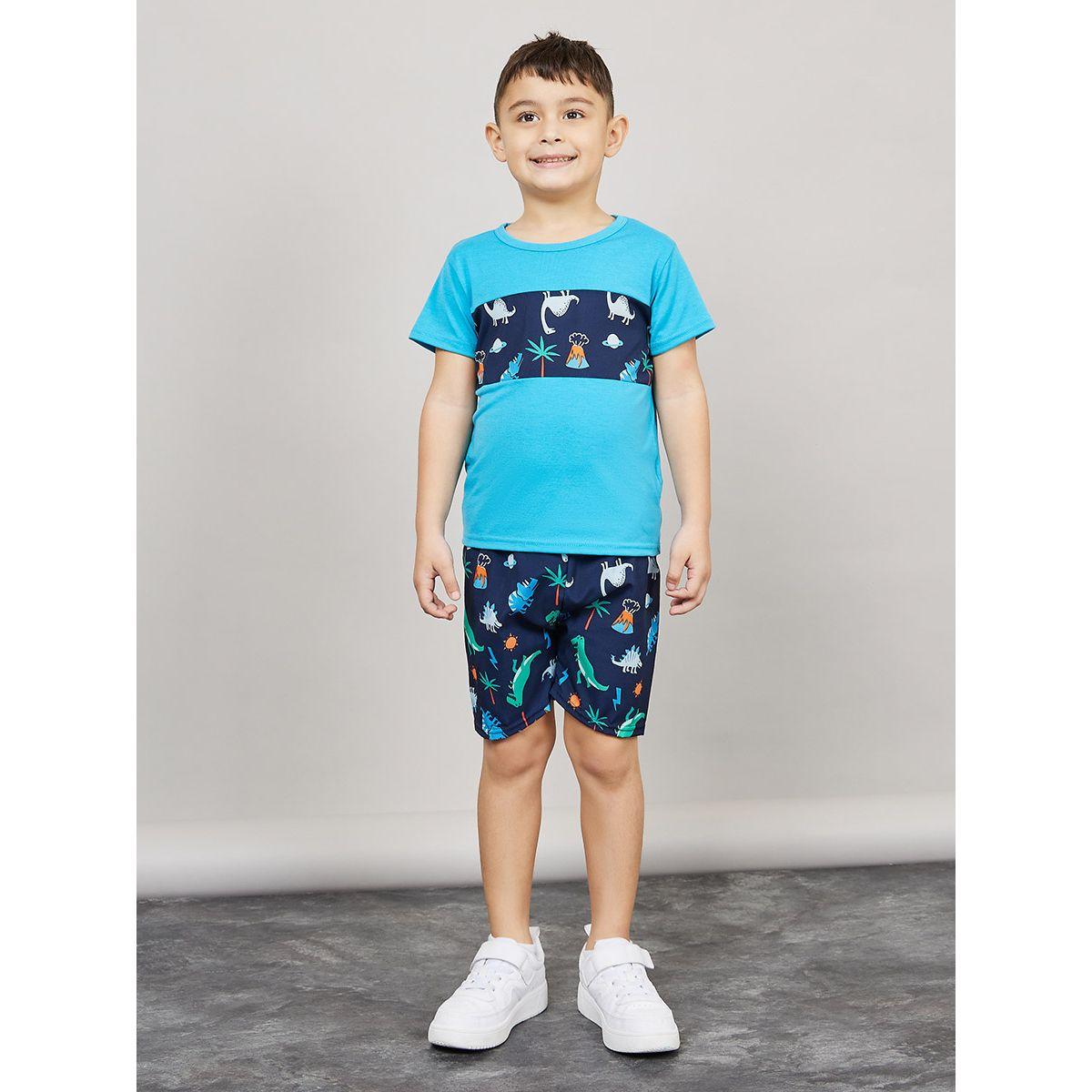 مجموعة من شورت وتيشيرت بطبعات-boys-clothing-setsandcoords-image-2