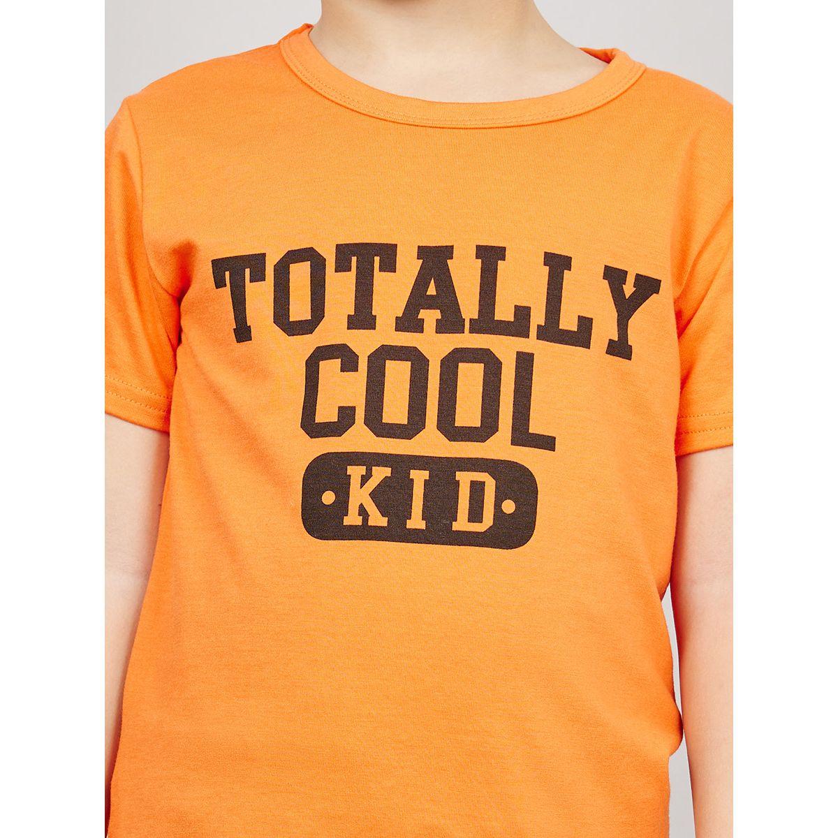 Styli Slogan Print T-shirt & Short Set-boys-clothing-setsandcoords-image-3