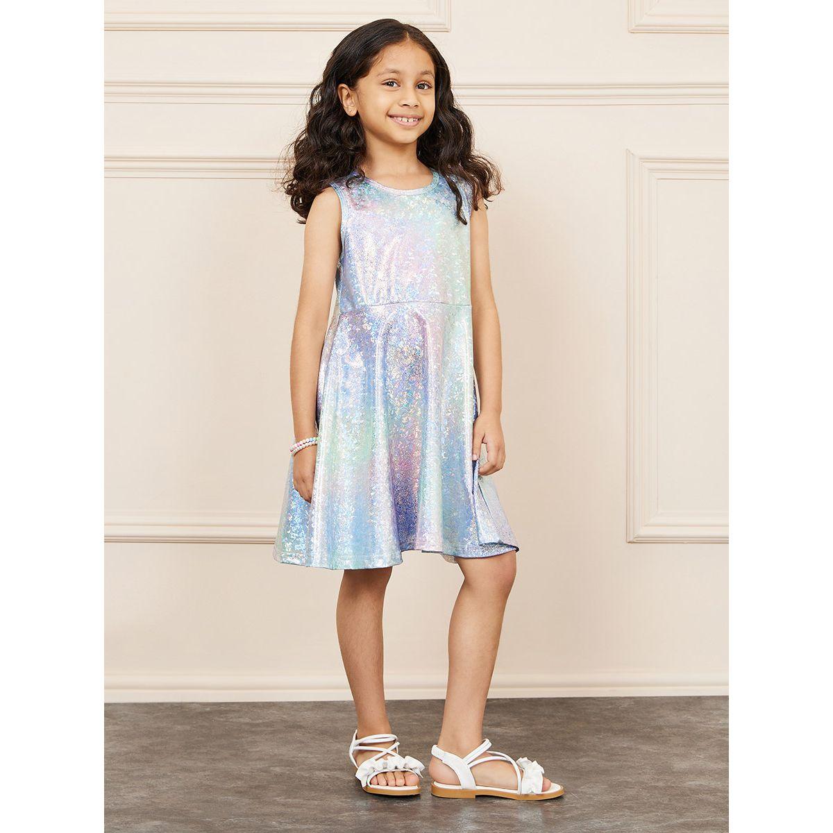 Styli Metallic Ombre Textured Sleeveless A-Line Dress-girls-clothing-dressesandjumpsuits-image-2