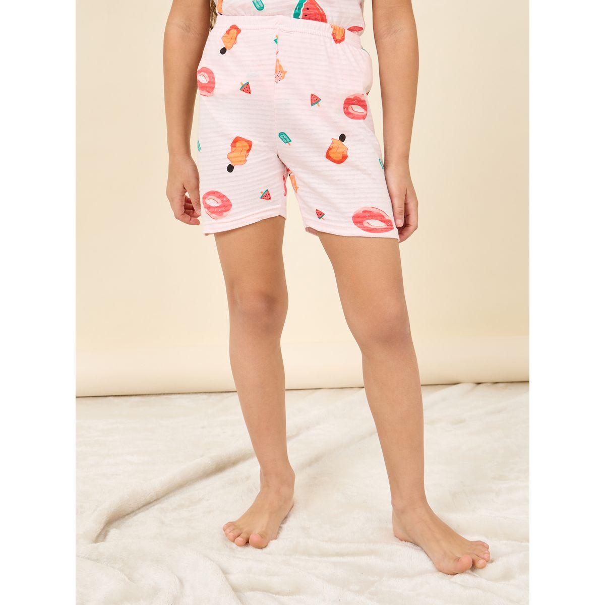 Styli Cotton Watermelon AOP T-shirt and Short Set-girls-clothing-nightwear-image-5