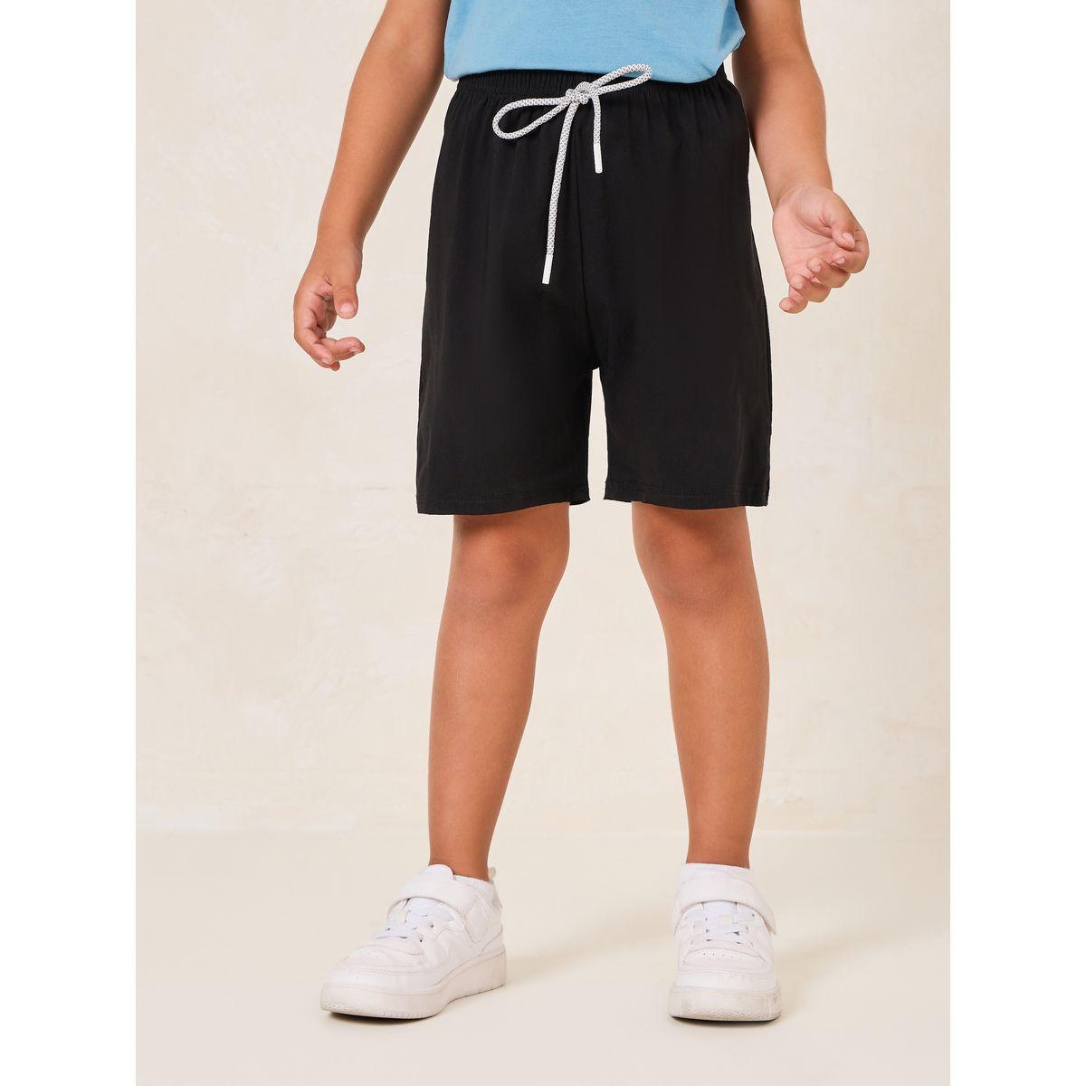 Styli Solid Waist Tie Detail Shorts-boys-clothing-bottoms-shorts-image-1