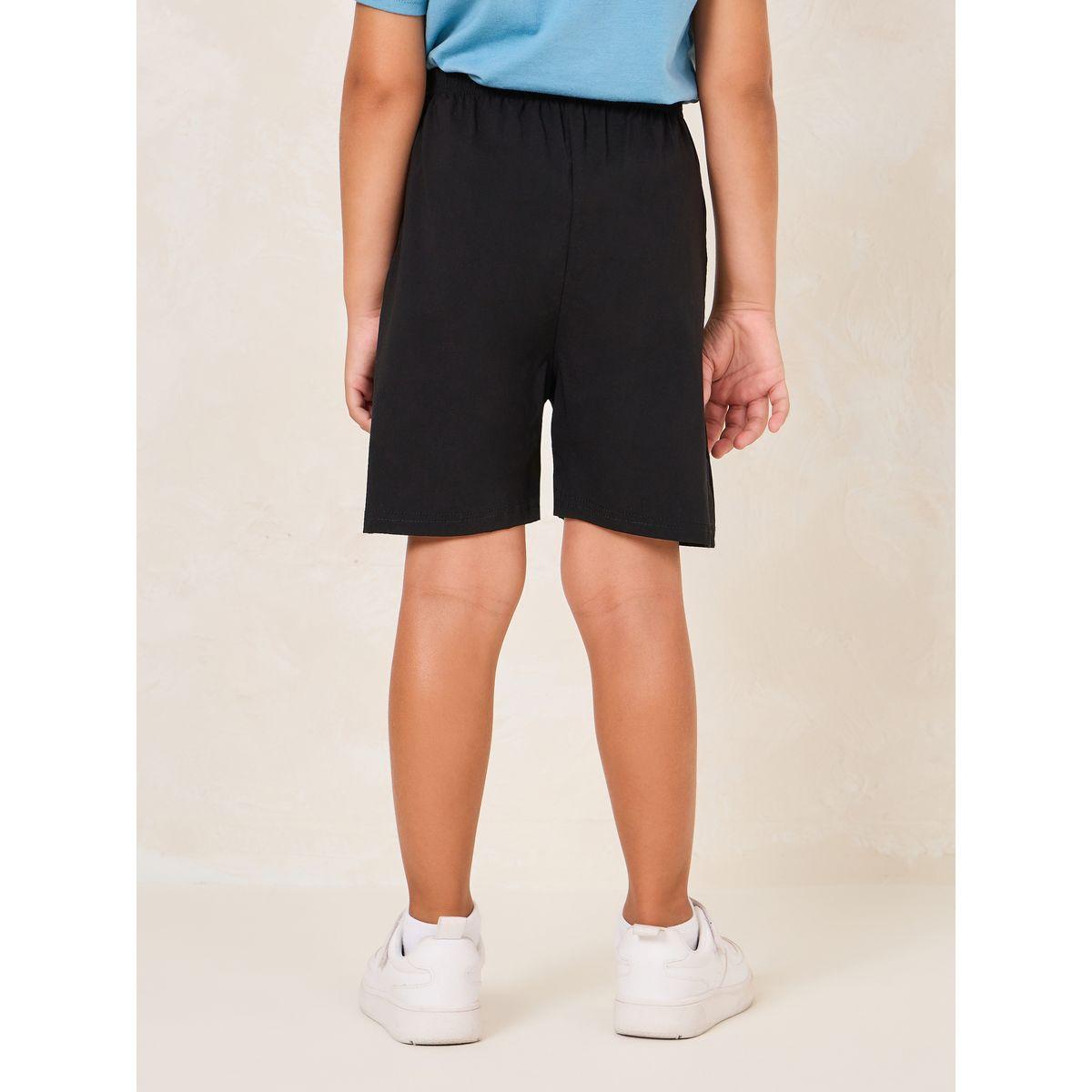 Styli Solid Waist Tie Detail Shorts-boys-clothing-bottoms-shorts-image-4