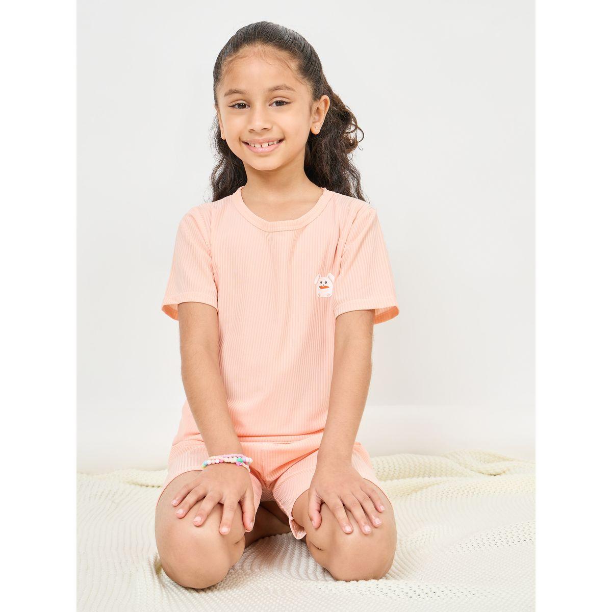 مجموعة من شورت وتيشيرت بطبعة جرافيك-girls-clothing-nightwear-image-1