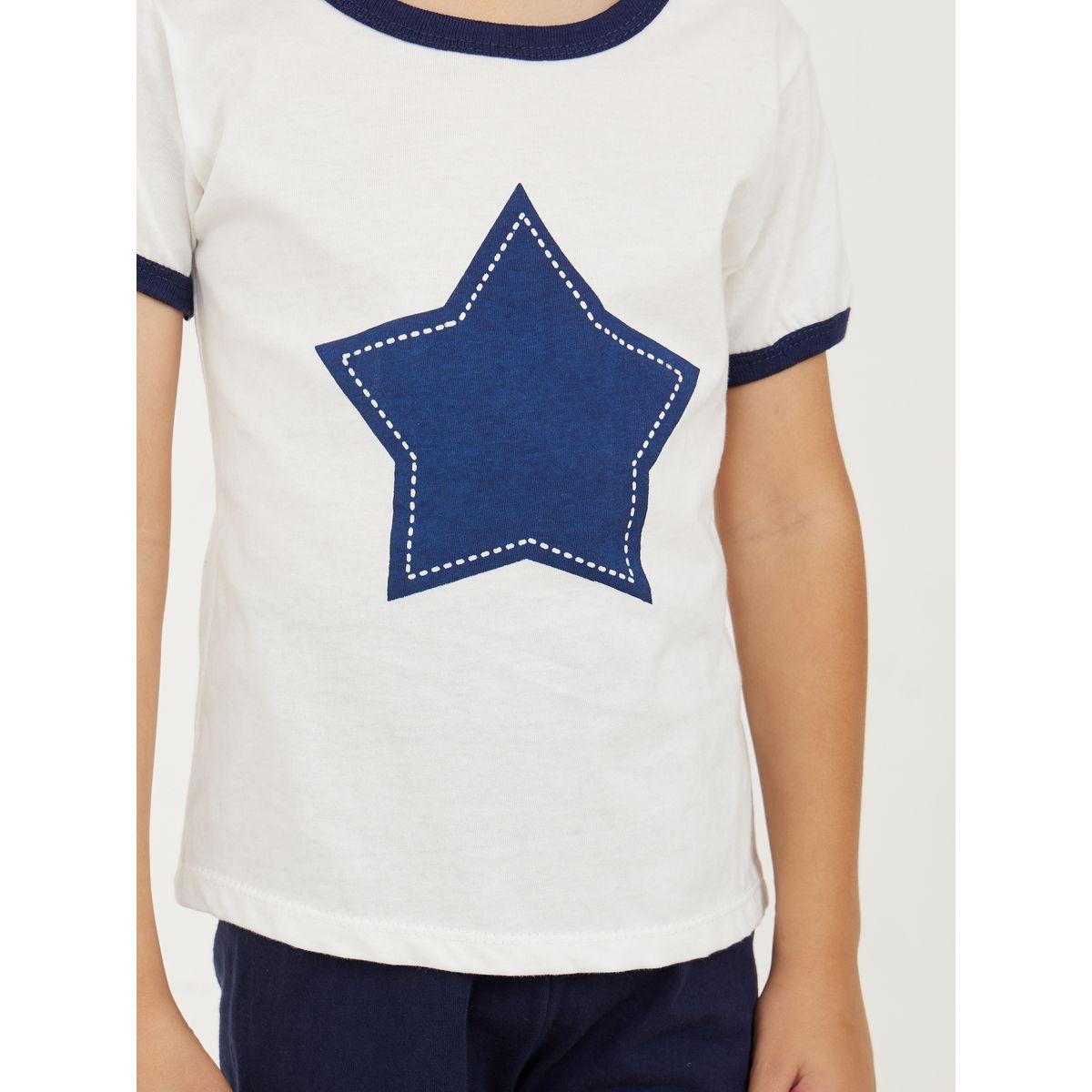 Styli Star Print Short Sleeve T-Shirt & Shorts Set-boys-clothing-nightwear-image-3