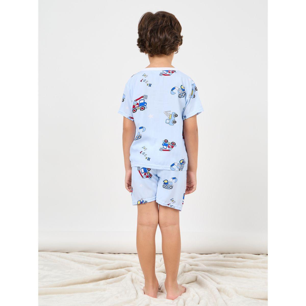 مجموعة من شورت وتيشيرت بطبعات جرافيك-boys-clothing-nightwear-image-4