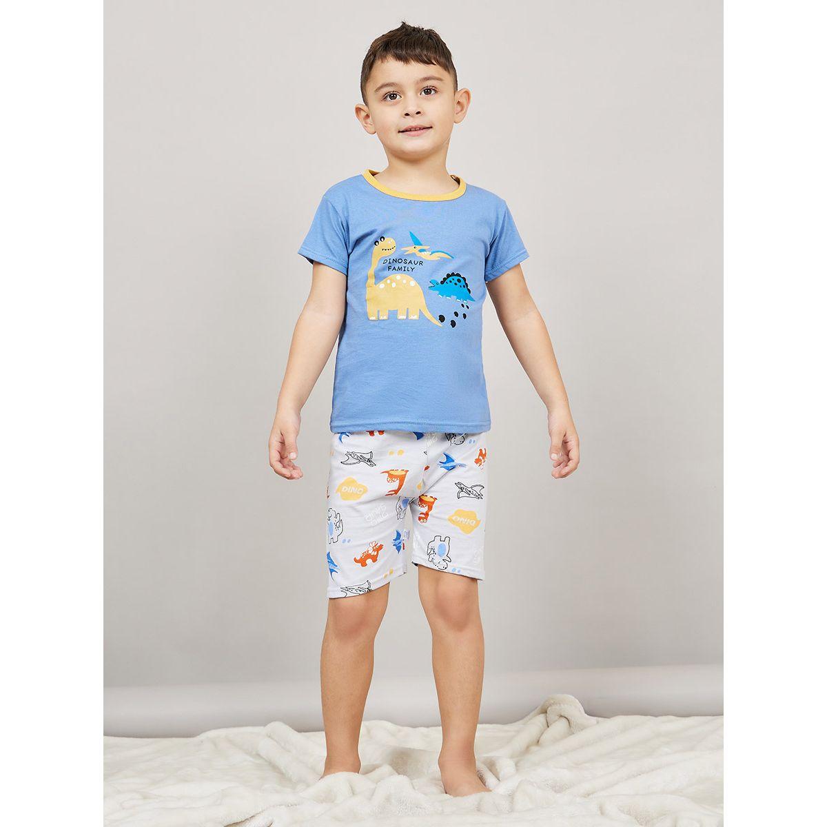مجموعة من شورت وتيشيرت بطبعة ديناصور-boys-clothing-nightwear-image-2