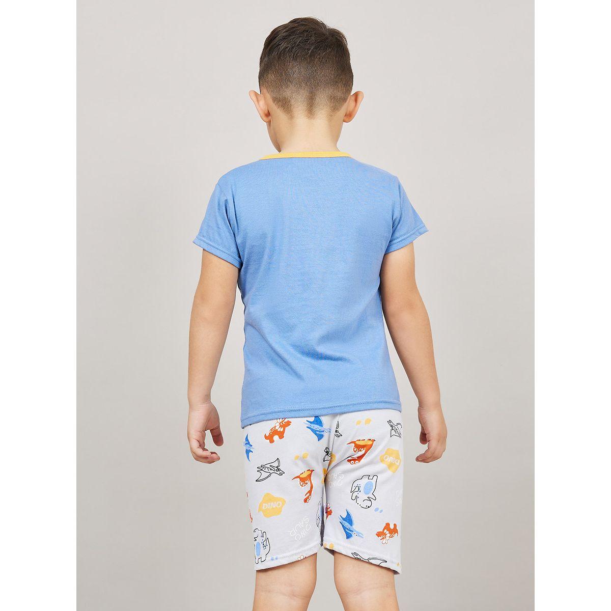 مجموعة من شورت وتيشيرت بطبعة ديناصور-boys-clothing-nightwear-image-6